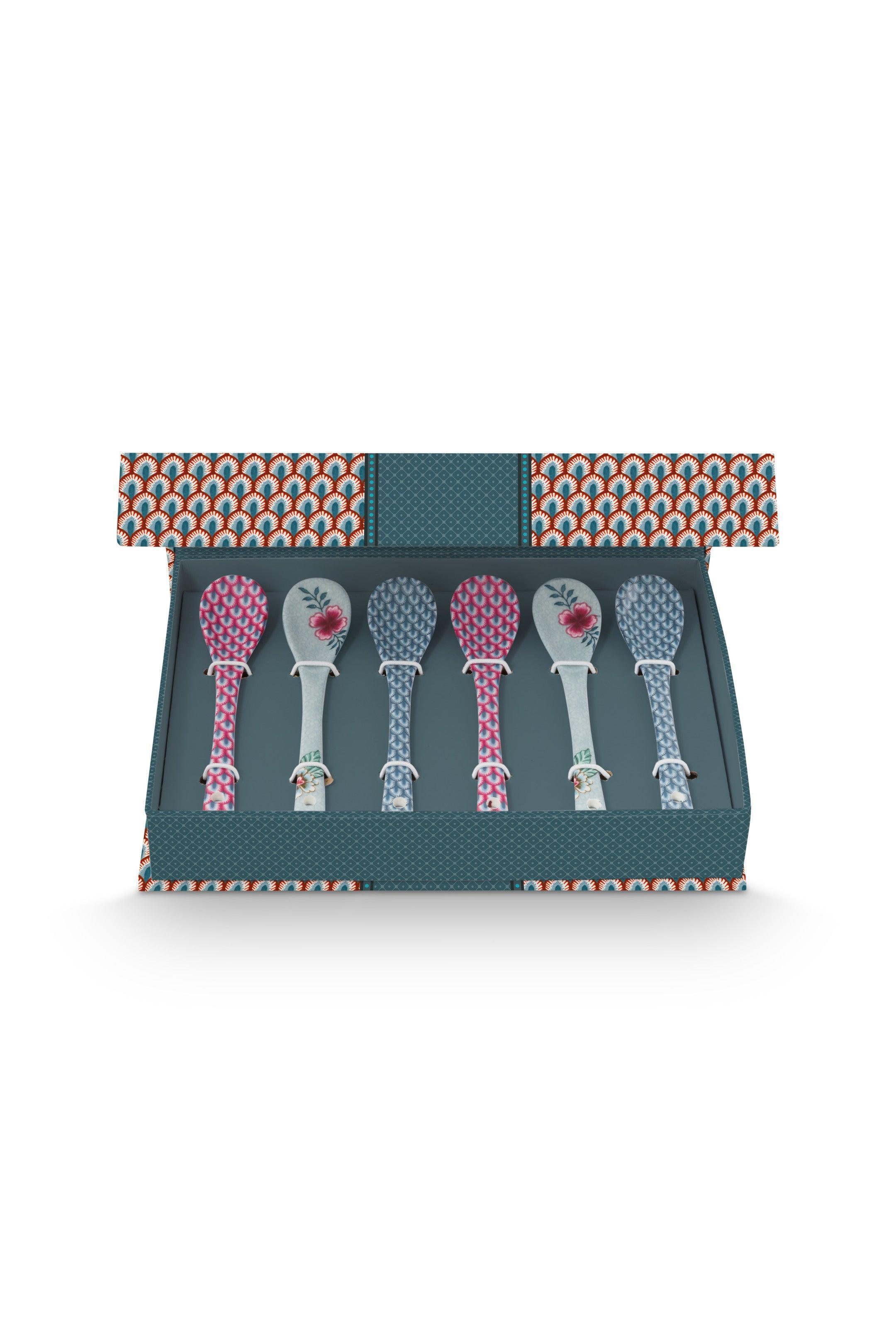 Pip Studio - Teaspoon Giftset Oriental Flower Festival Blue (13cm)