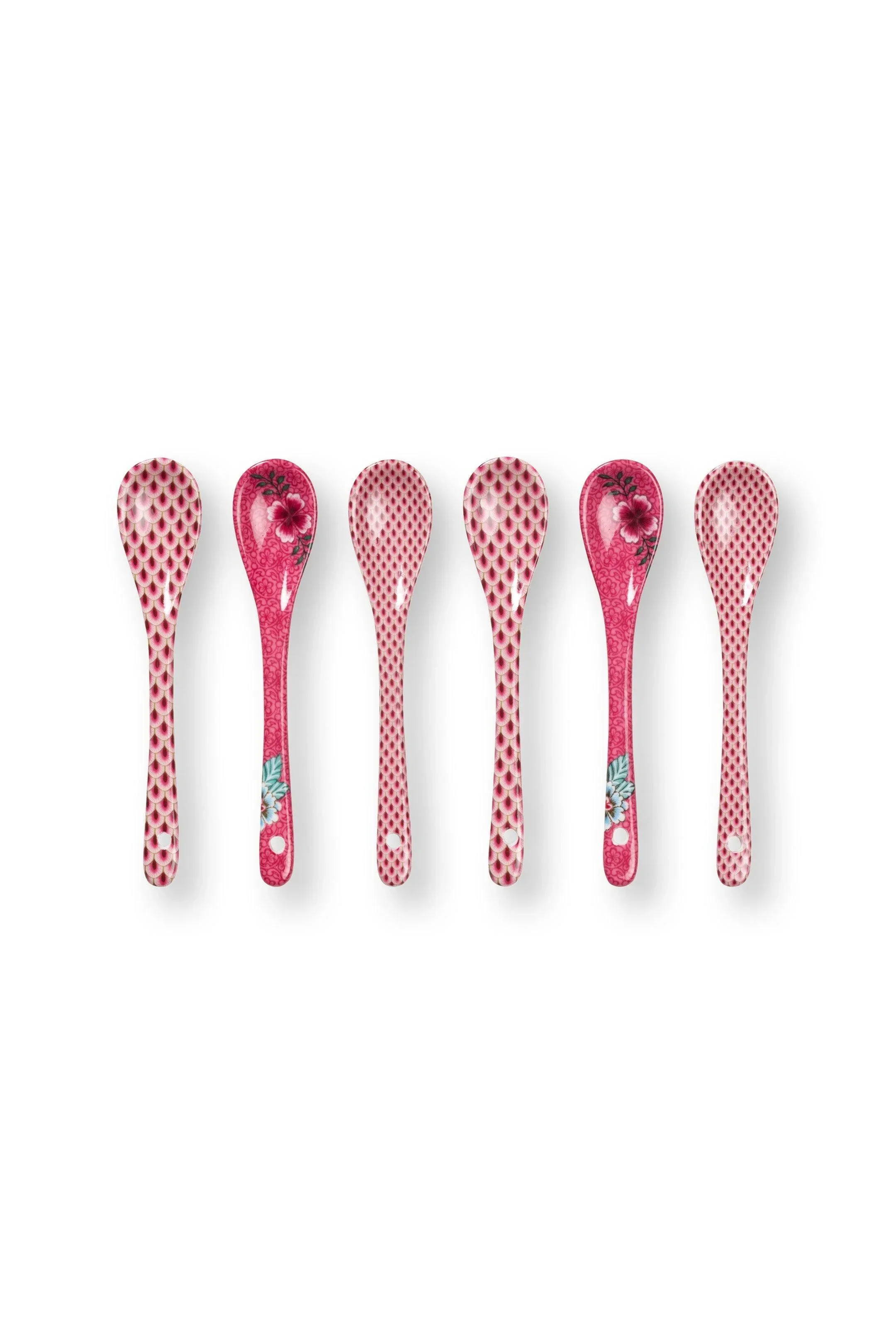 Pip Studio - Teaspoon Giftset Oriental Flower Festival Dark Pink (13cm) - Image 2