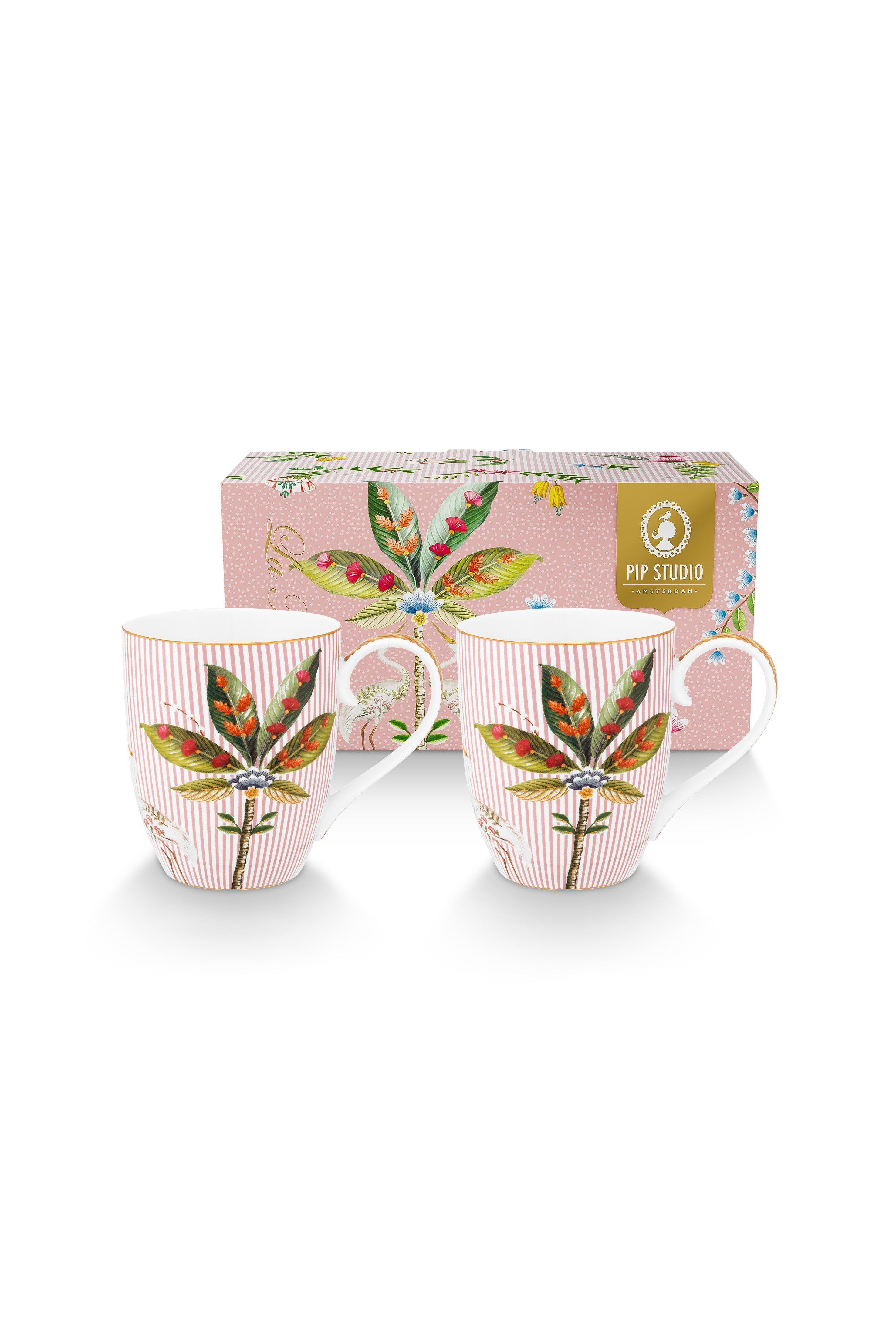 Pip Studio - Xl La Majorelle Pink 450ml Mug (Set of 2 ) - Image 3