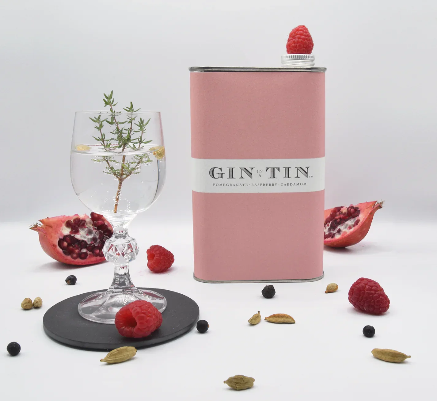 Gin In A Tin, No.10 Pomegranate Raspberry & Cardamom Gin (50cl)