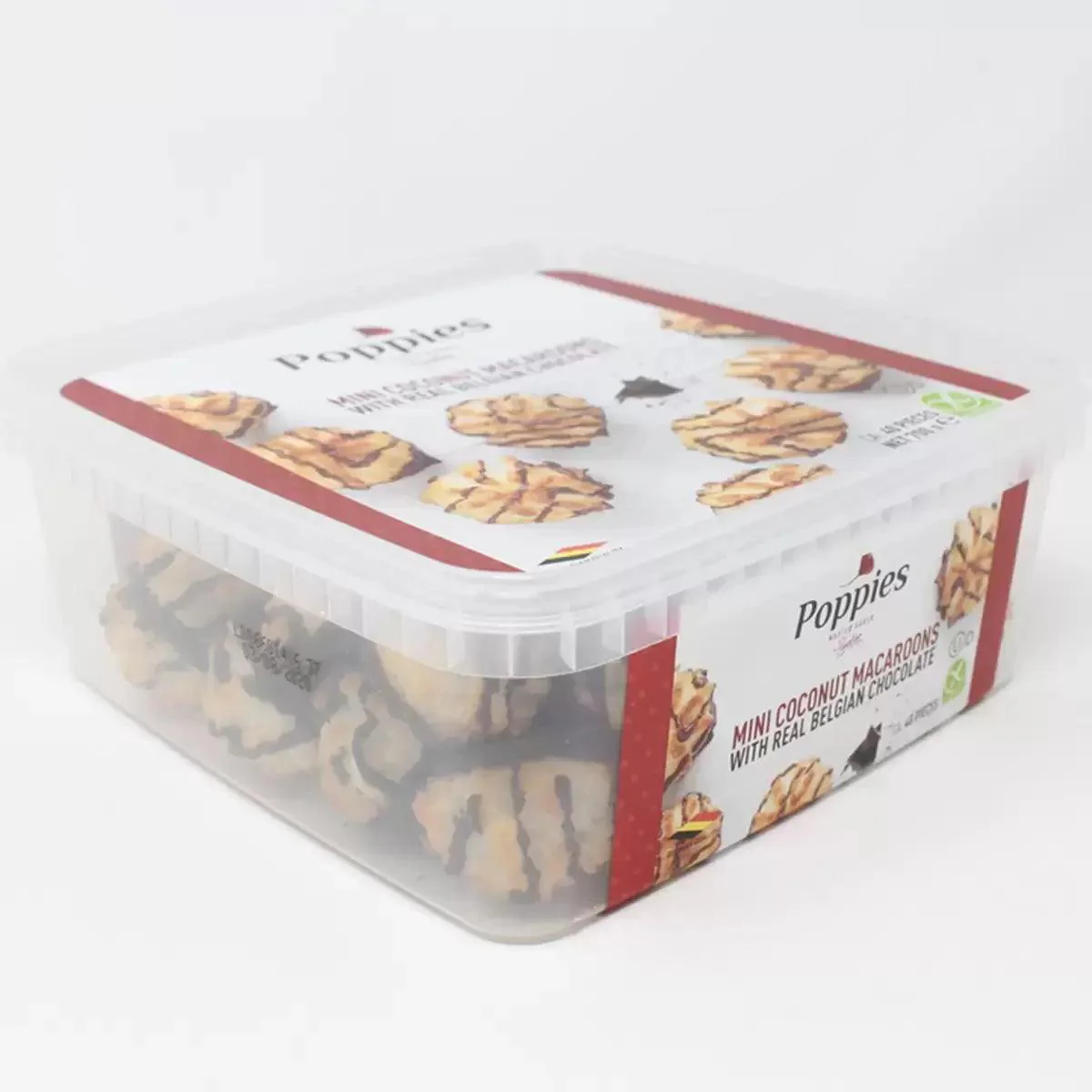 Poppies Mini Coconut Macaroons with Real Belgian Chocolate (700g) - Image 2