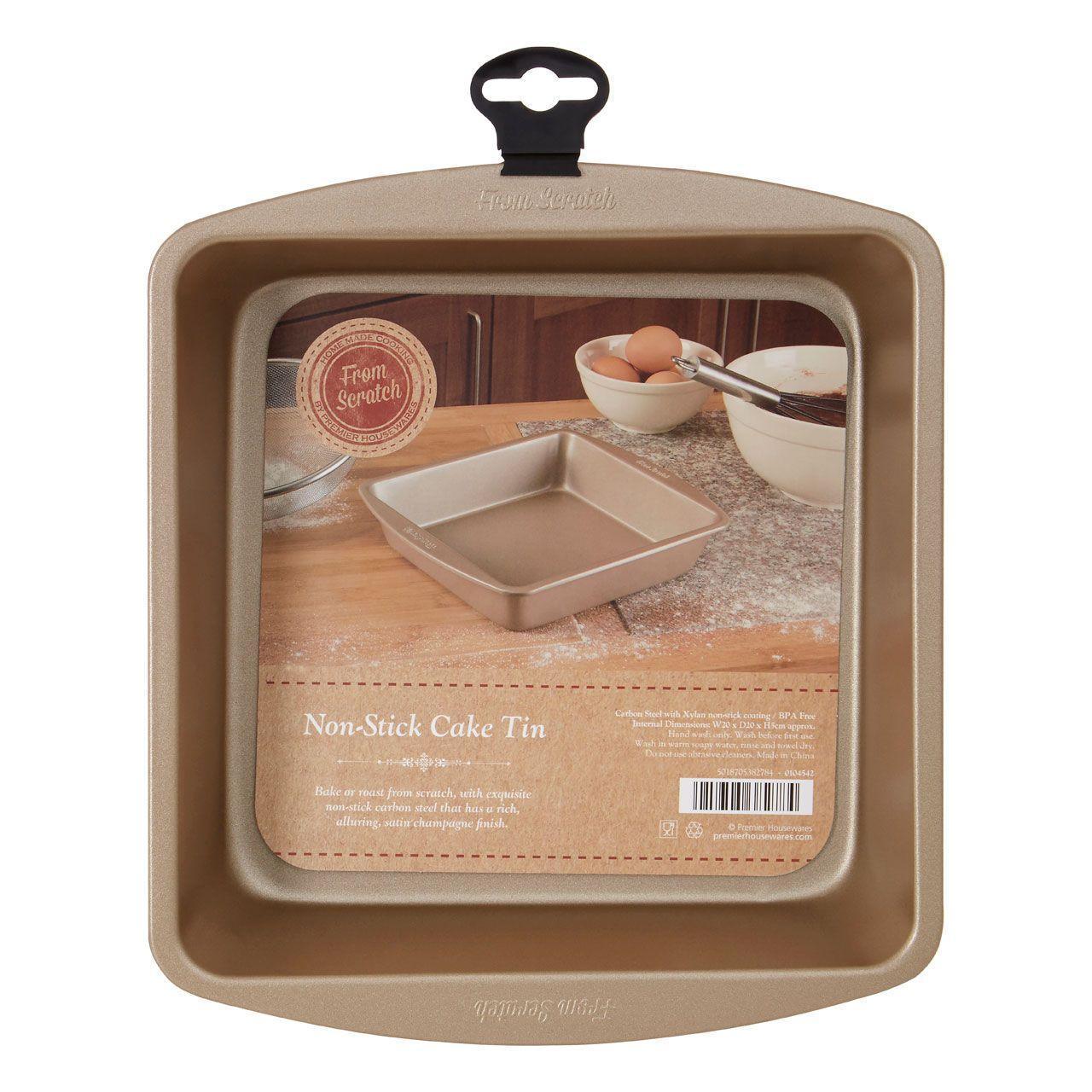 Premier Housewares From Scratch Satin Champagne Square Cake Tin - Image 3