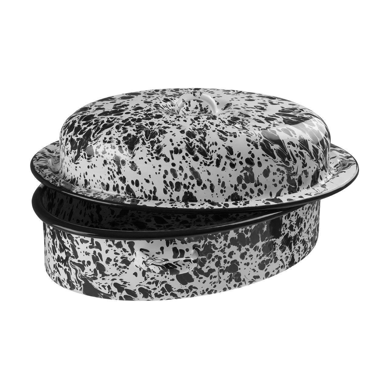 Premier Housewares Hygge Oval Roaster In Black & White Finish  (3.4L) - Image 2