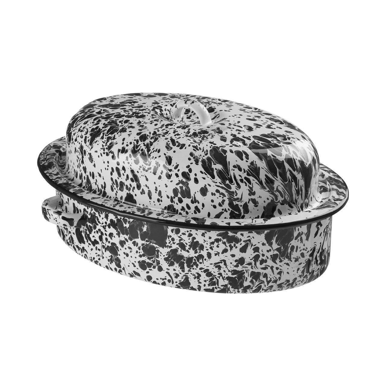 Premier Housewares Hygge Oval Roaster In Black & White Finish  (3.4L) - Image 3