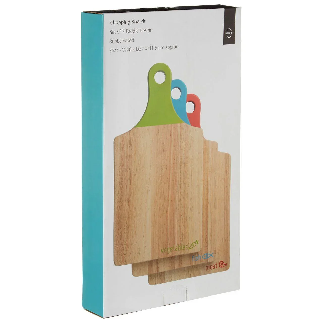 Premier Housewares Icon Paddle Chopping Boards - Set Of 3 - Image 3