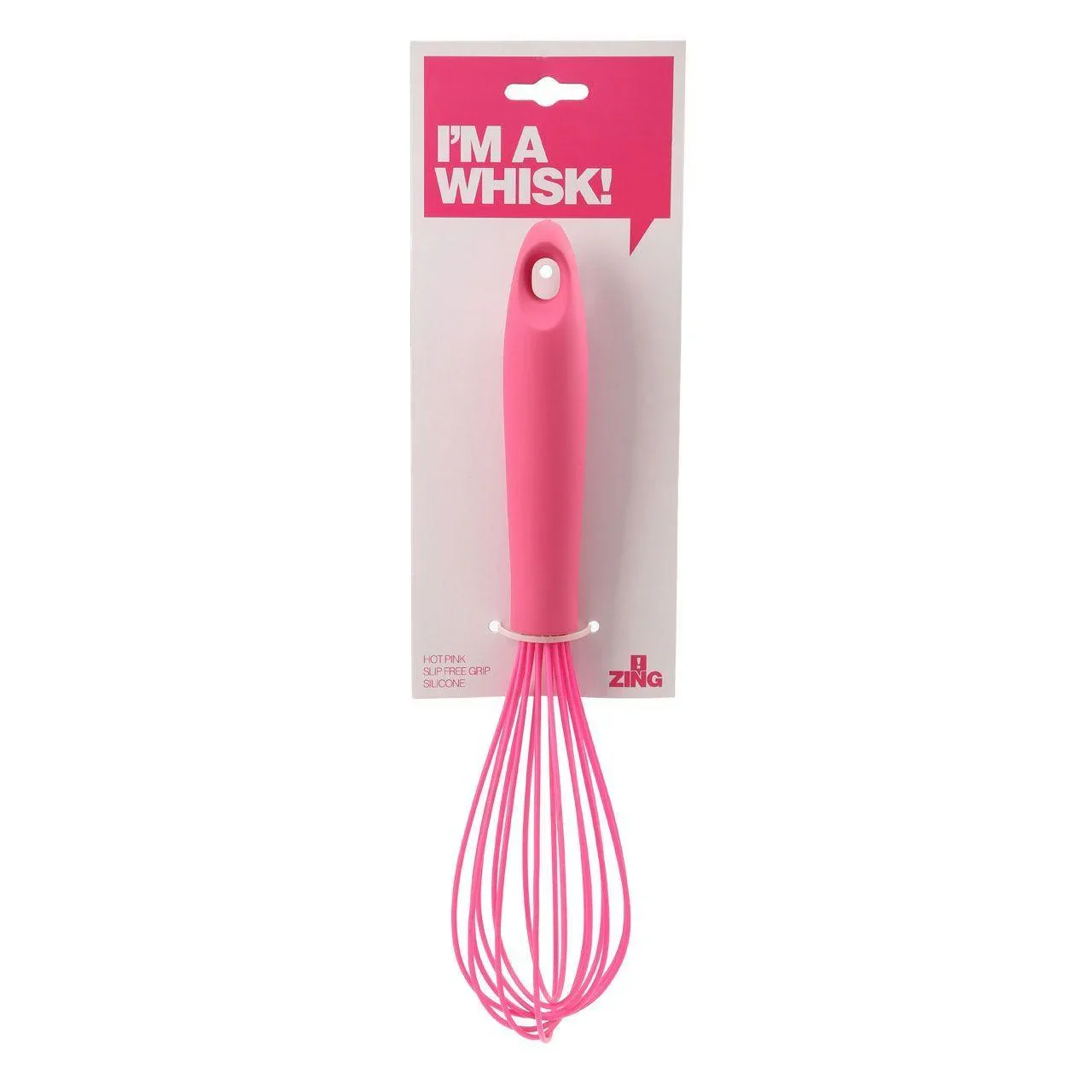 Premier Housewares Zing Hot Pink Silicone Whisk - Image 2