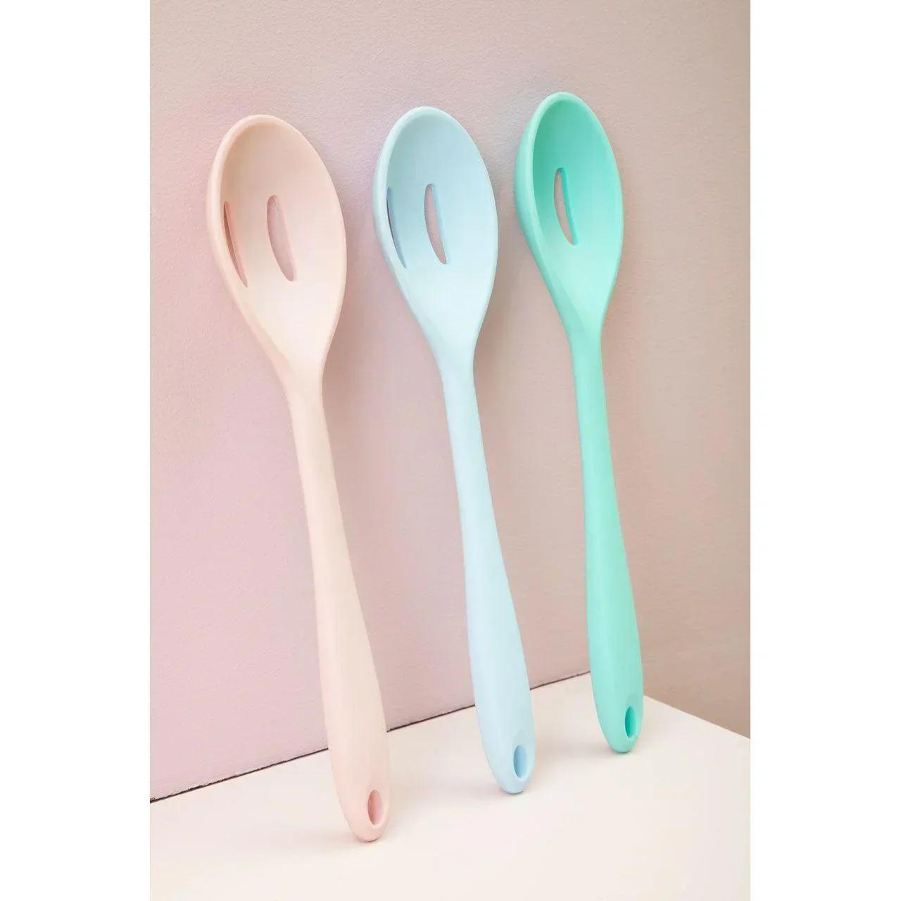 Premier Housewares Zing Light Green Silicone Slotted Spoon - Image 2