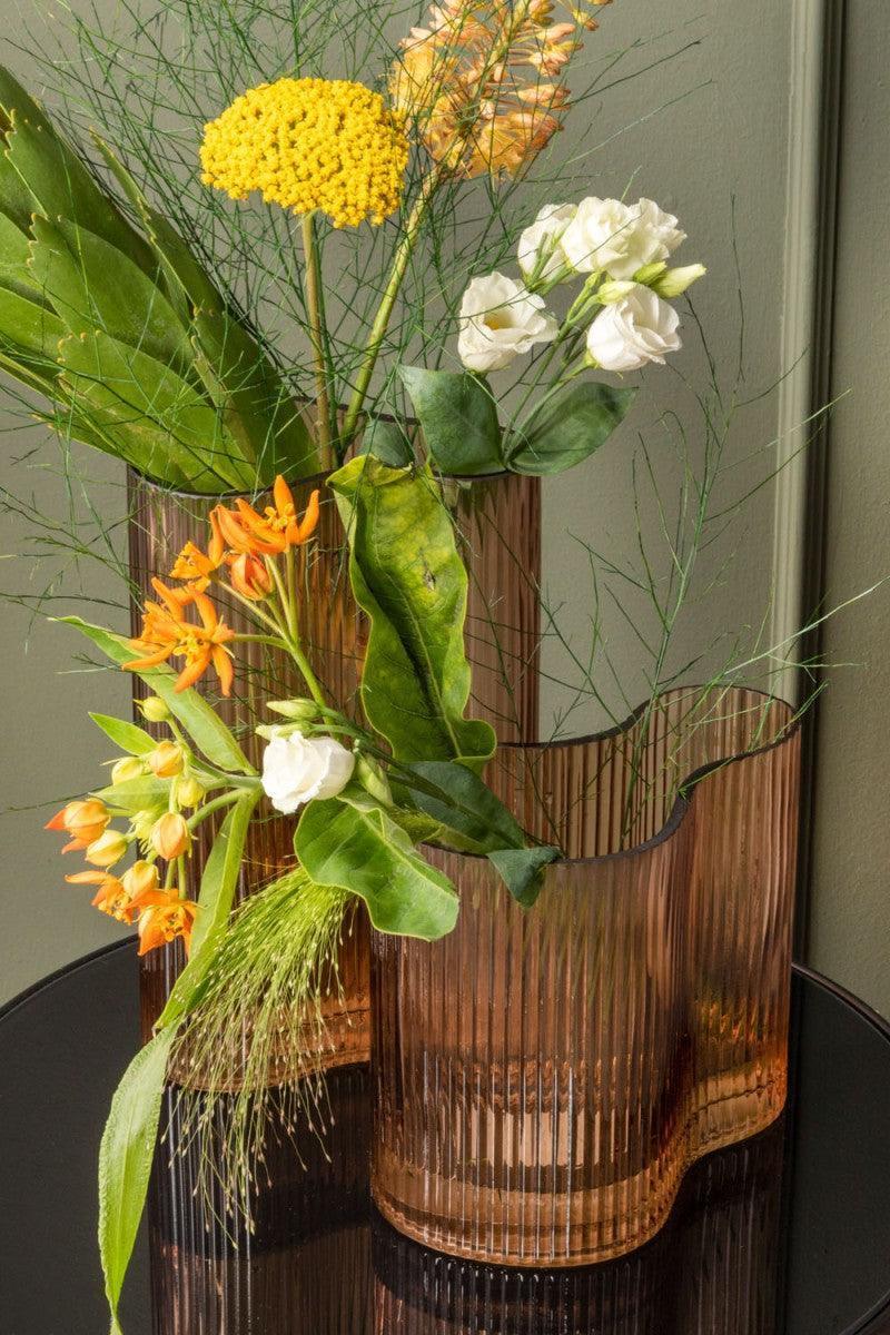 Present Time Allure Waves Vase - Sand Brown - Image 2