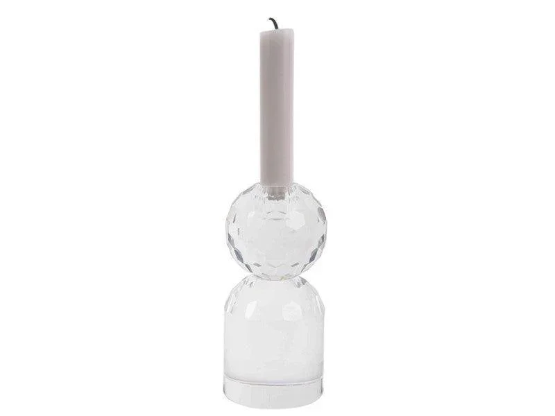 Present Time Crystal Art Large Bowl Candle Holder - Clear