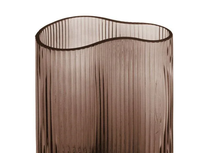 Present Time Large Allure Waves Vase - Chocolate brown - Image 4