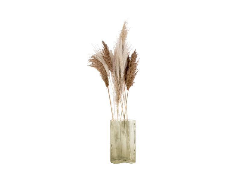 Present Time Large Allure Waves Vase - Moss Green - Image 2