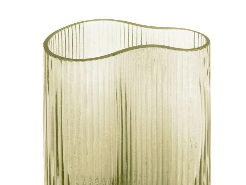 Present Time Large Allure Waves Vase - Moss Green - Image 3