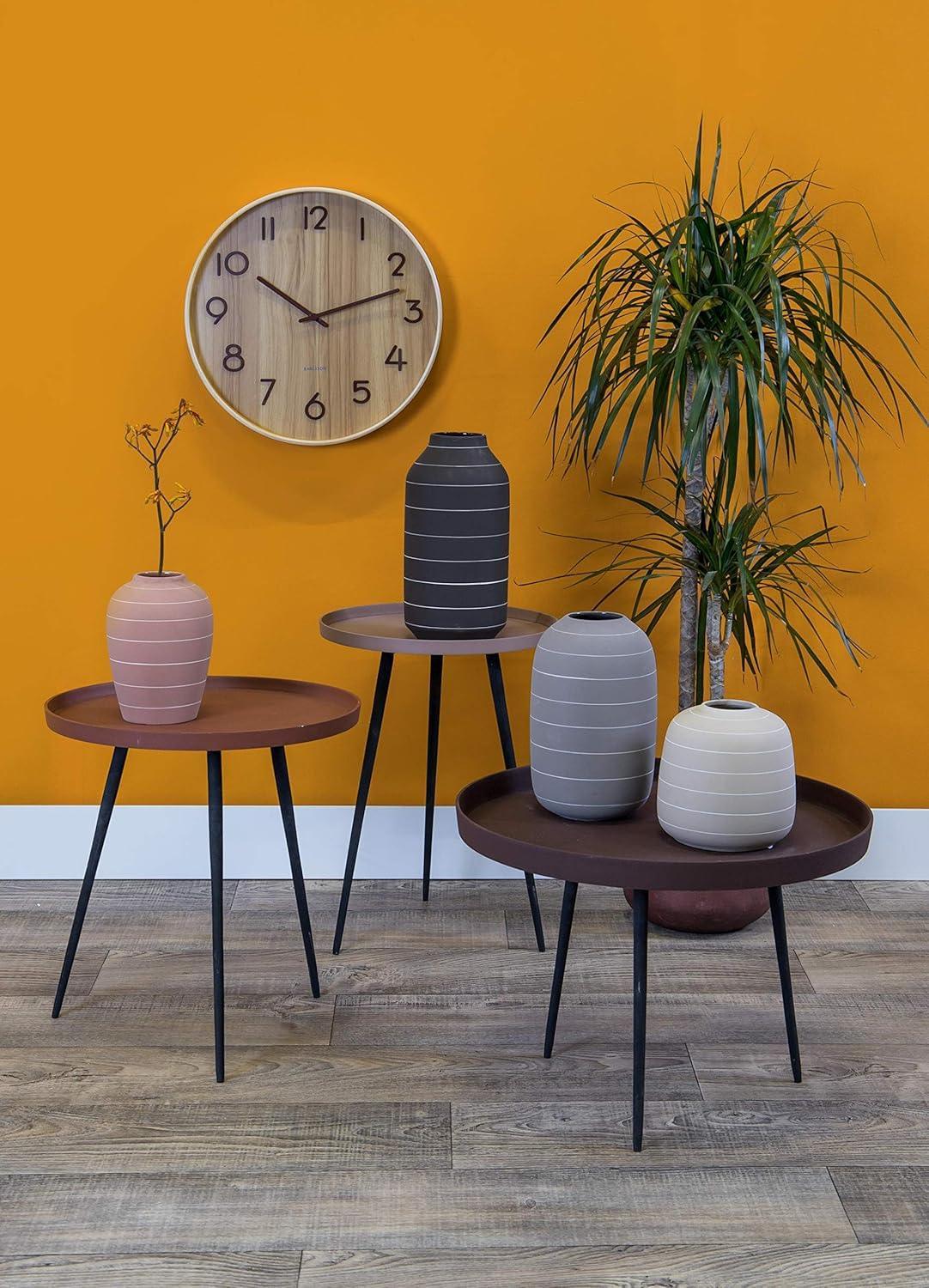 Present Time Living Terra Cone Ceramic Vase - Dark Brown - Image 3
