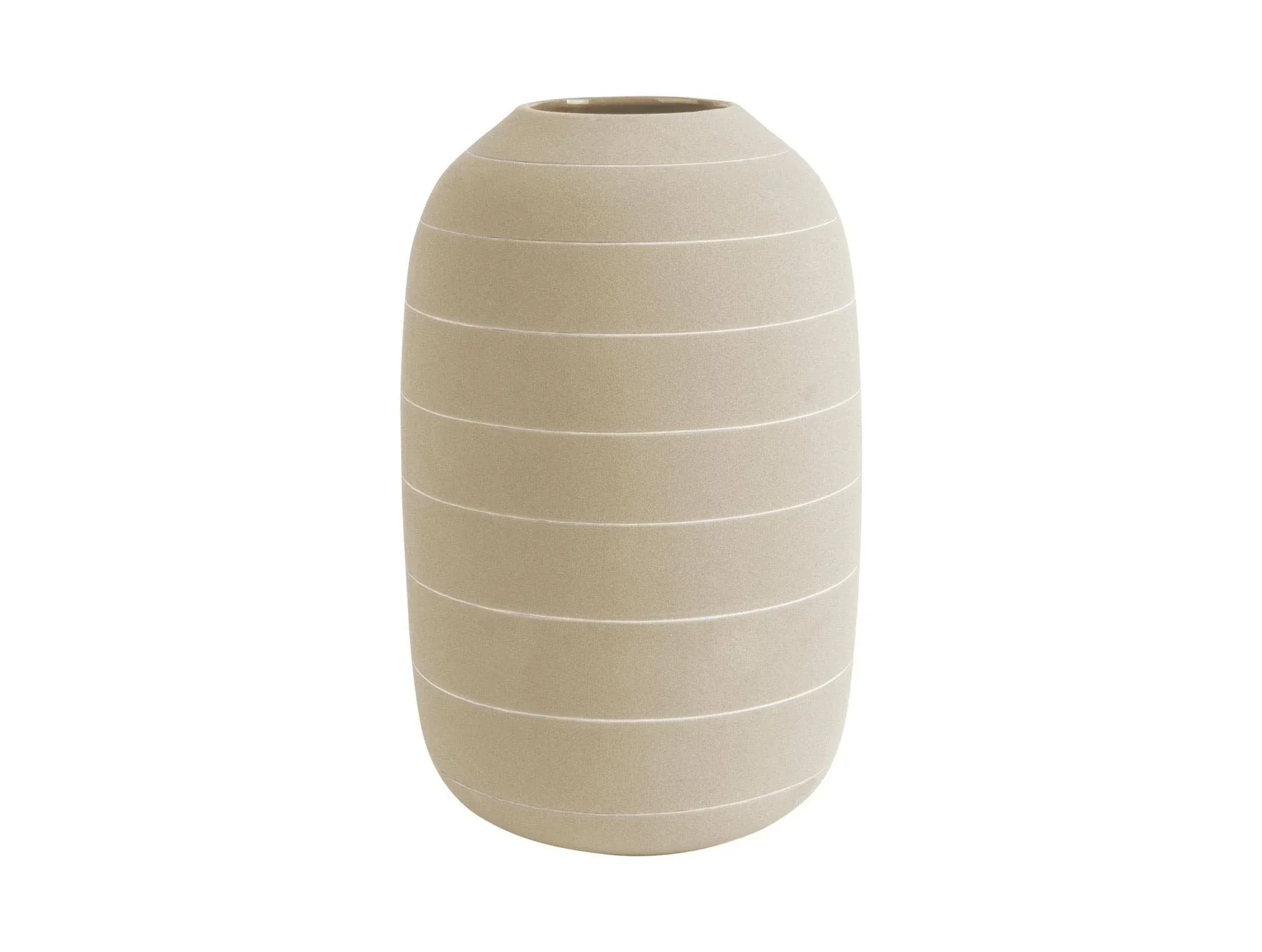 Present Time Living Terra Straight Ceramic Vase - Ivory
