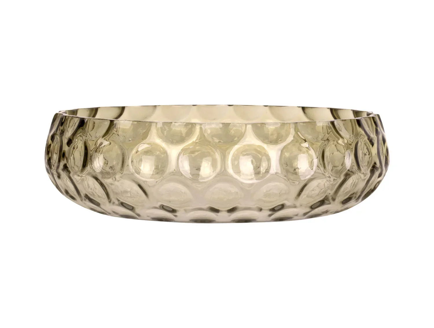 Present Time Speckles Large Glass Bowl - Moss Green - Image 2