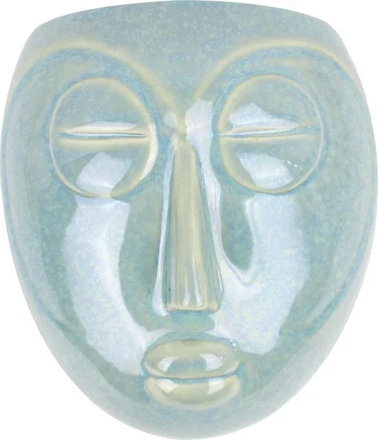 Present Time Wall Plant Pot Masks, Green Enamel