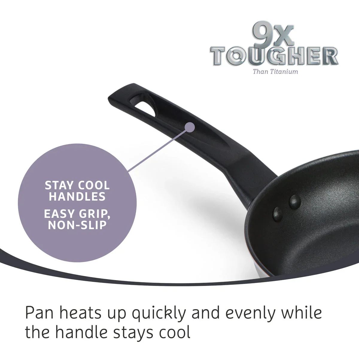 Prestige 9x Tougher NonStick Stainless Steel Dimple Surface Stir Fry Pan (30cm) - Image 4