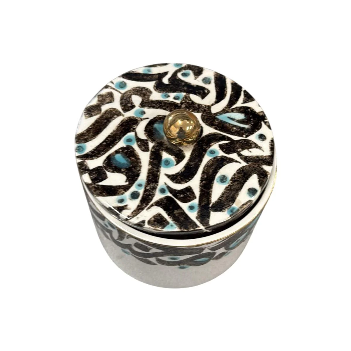 Rastin Ceramic Jar - Calligraphy (14cm) - Image 2
