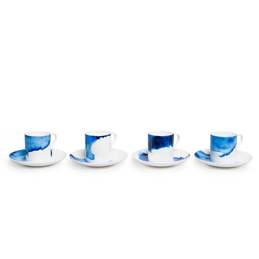 Rick Stein Espresso Cup and Saucer - Set of 4 (Bone China) - Image 2