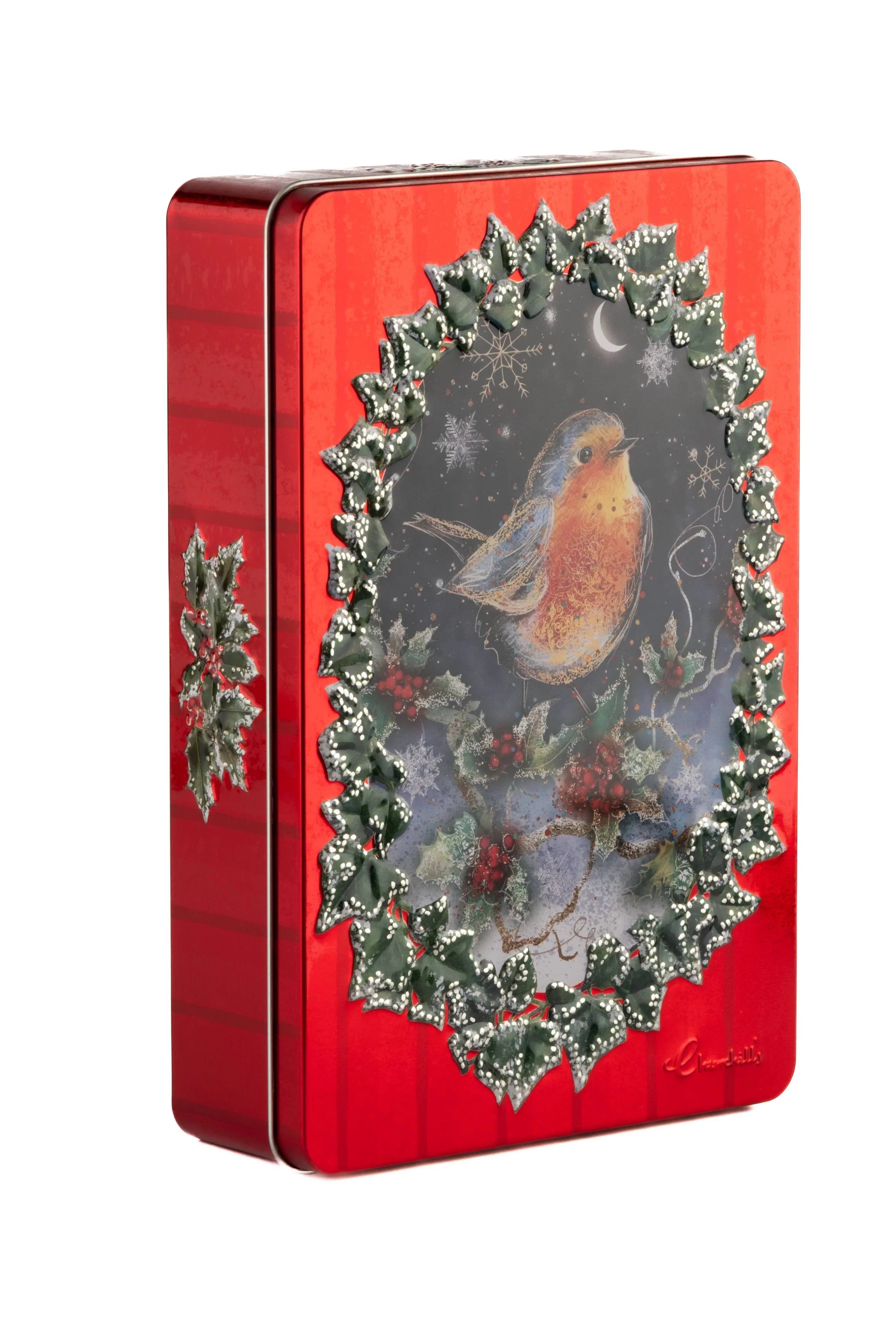 Churchill's Robin in Winter Gift Tin Belgian Chocolate Chunk Biscuits (300g) - Image 2
