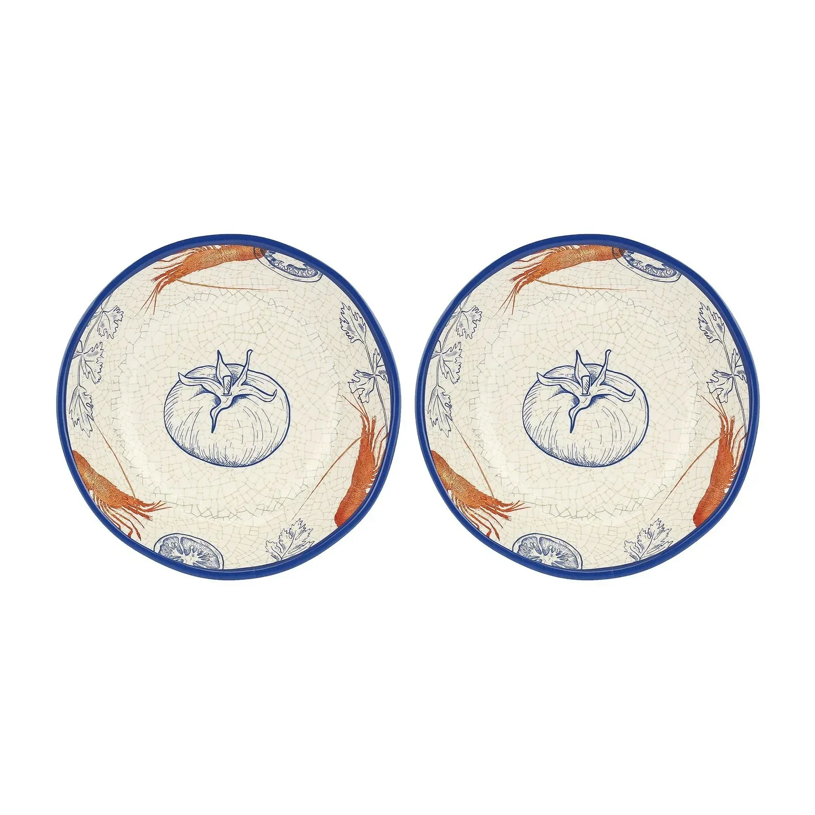 Rose & Tulipani Ocean Life Set 2 Soup Plates - Coastal (20cm)