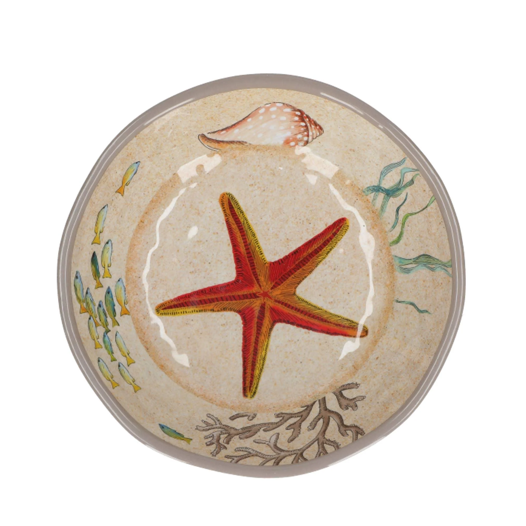 Rose & Tulipani -Sea Life Set 2 Soup Plates Melamine (19.5cm)