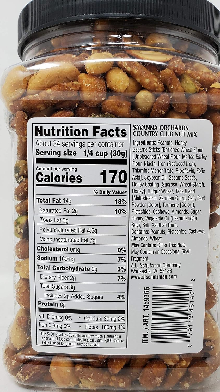 Savanna Orchards Country Club Nut Mix (1kg) - Image 2