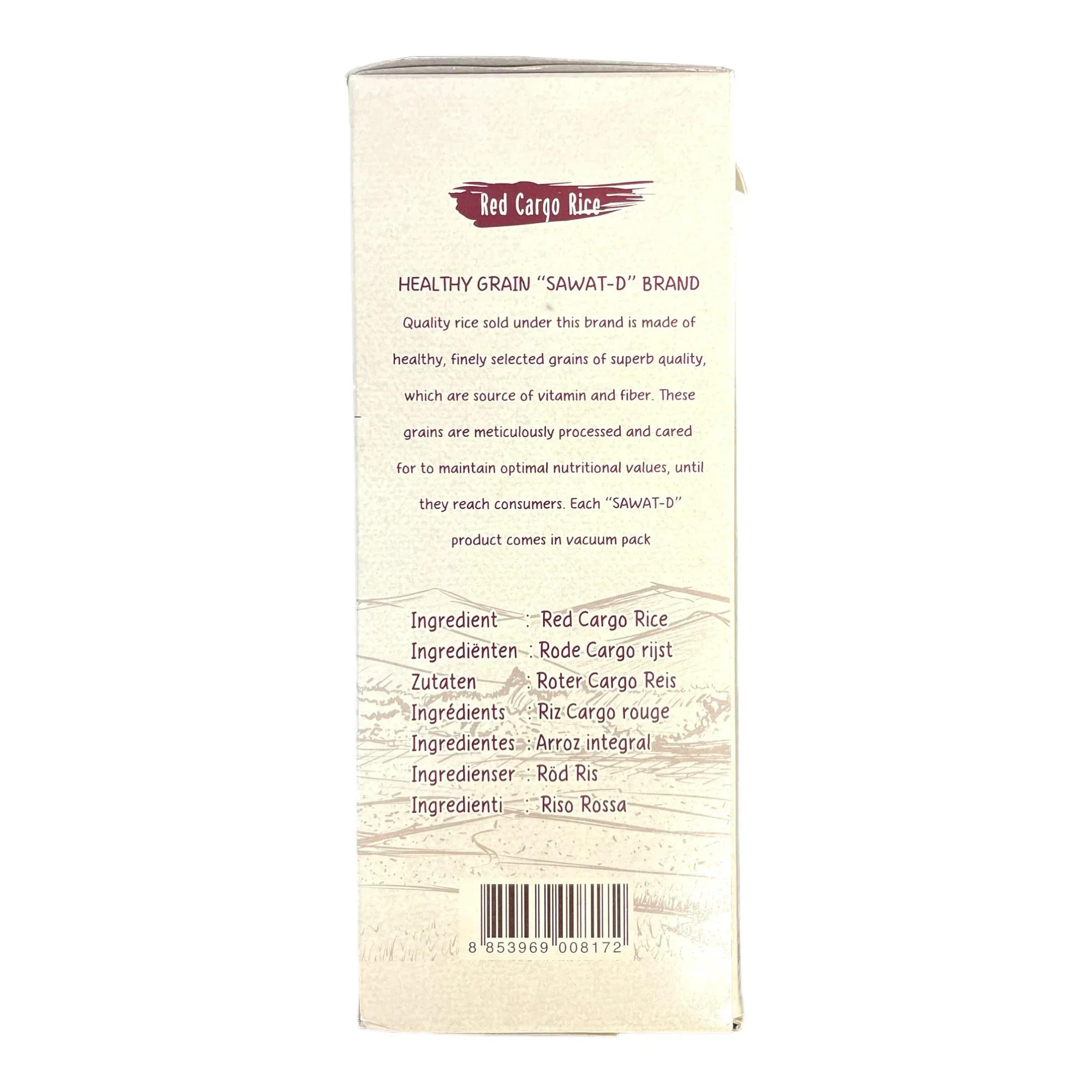 Sawat-D Red Cargo Rice (1Kg) - Image 3