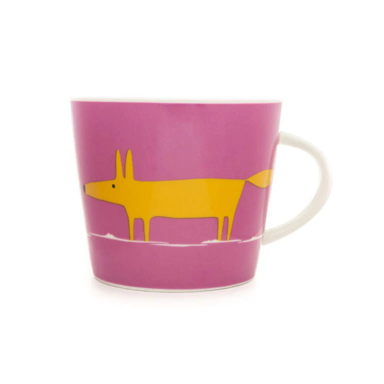 Scion Living Animal Mug – Mr Fox – Pink & Orange (350ml)