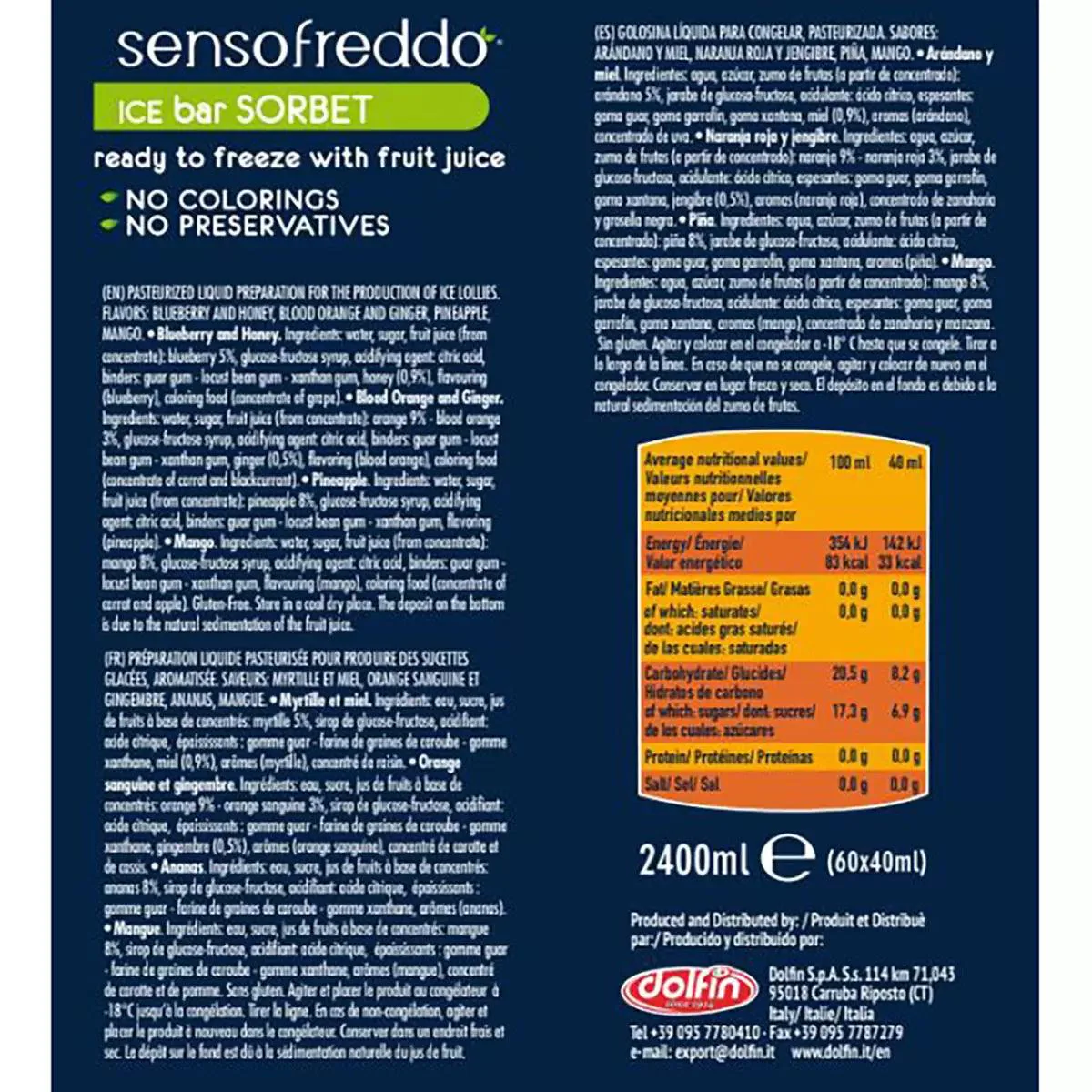 Sensofreddo Fruit Ice Lollies (60x40ml) - Image 4