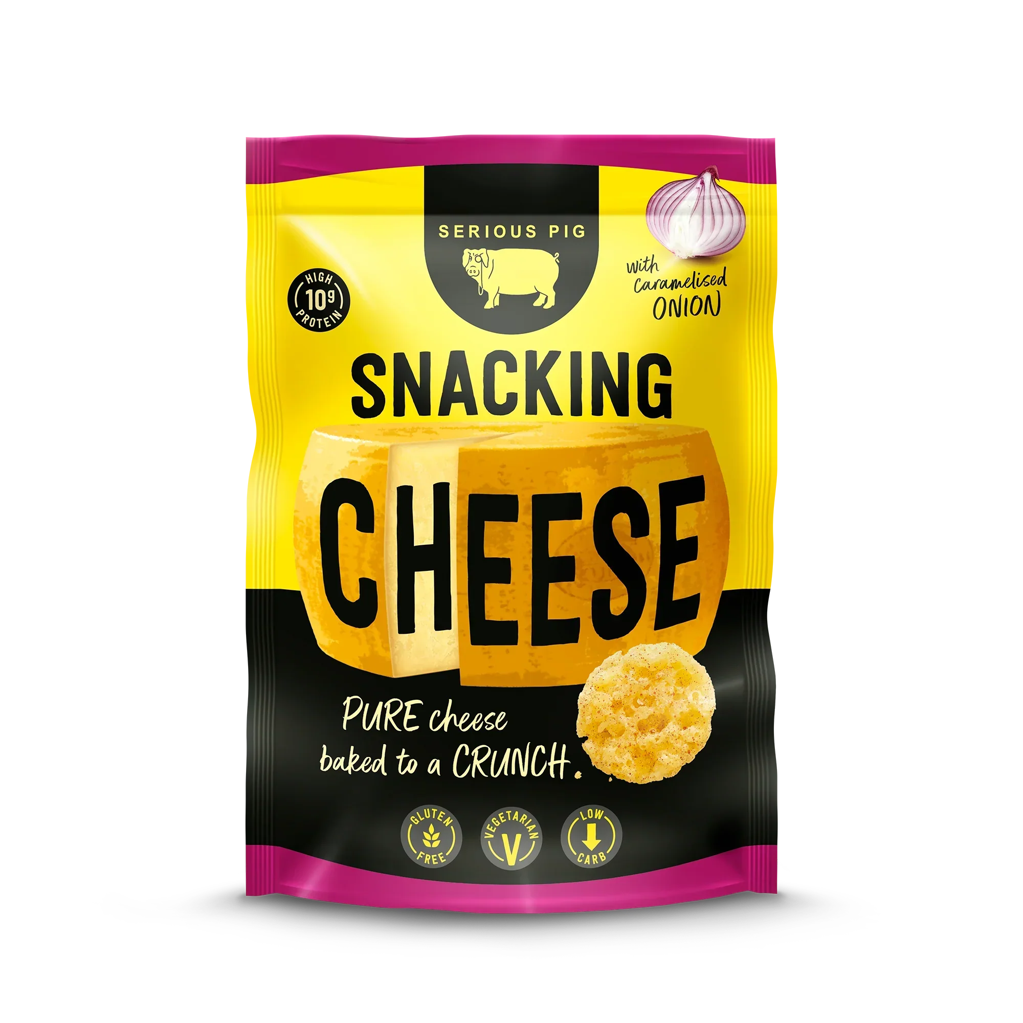 Serious Pig Crunchy Snacking Cheese with Caramelised Onion (24g)