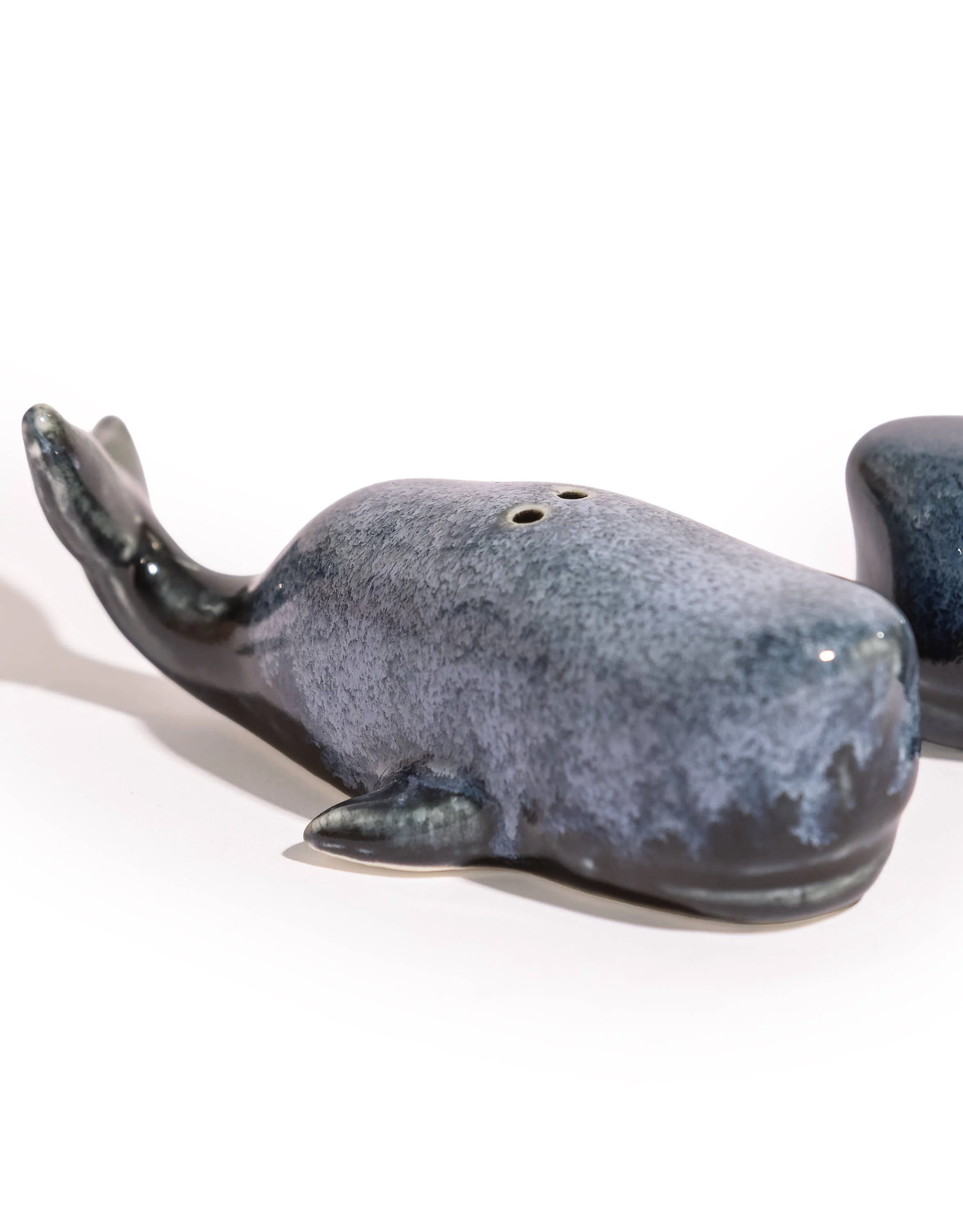 McGowan Set Of Ceramic Blue Whale Salt & Pepper Shakers - Image 2