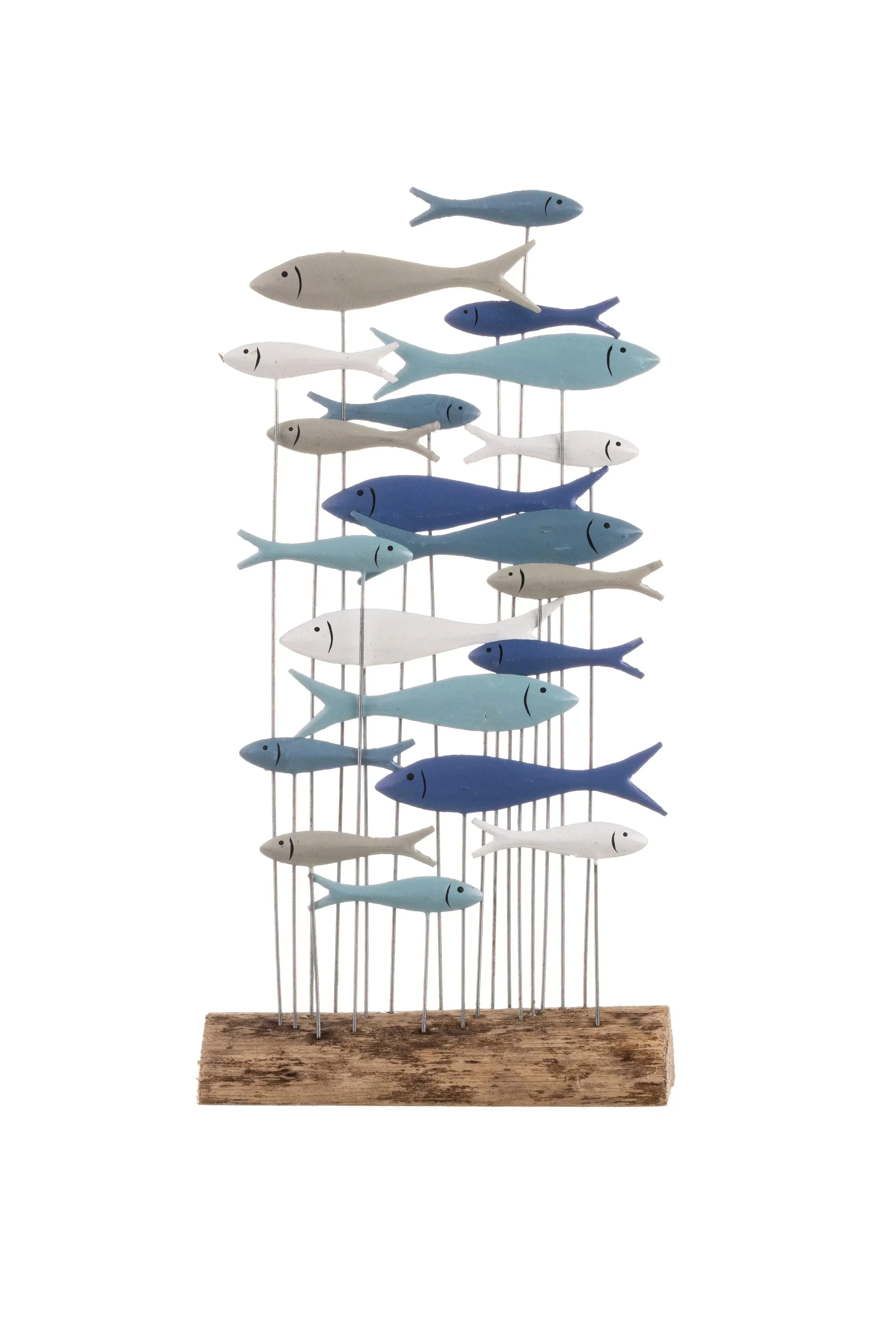 Shoeless Joe Elegant School of Fish - Blue