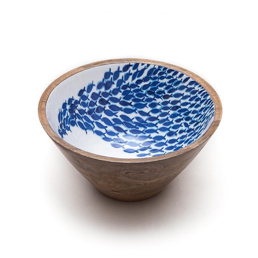 Shoeless Joe Fish Shoal Mango Wood Bowl 25cm - Image 3