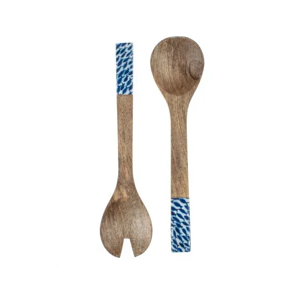 Shoeless Joe Fish Shoal Wooden Salad Servers