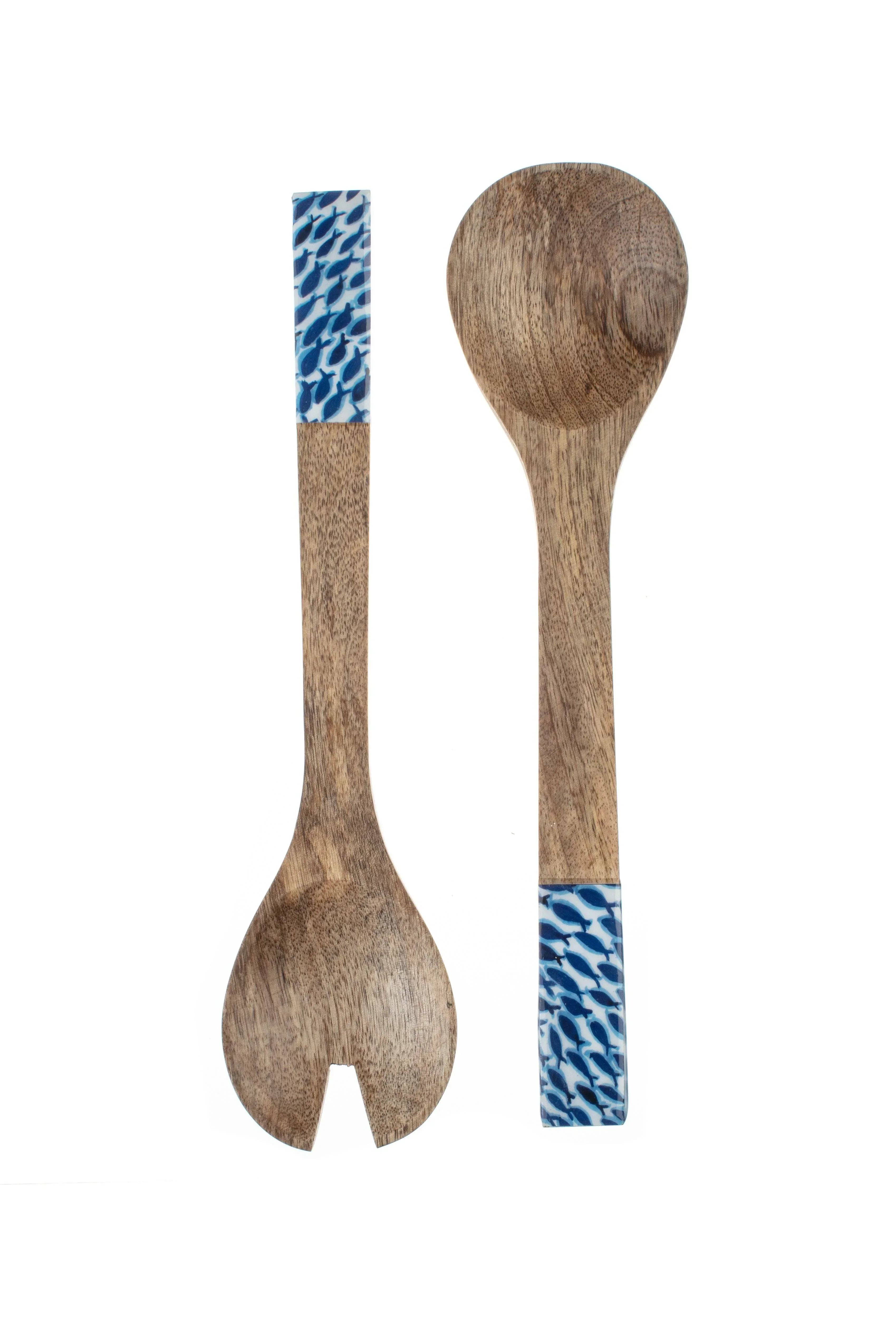 Shoeless Joe Fish Wooden Salad Servers