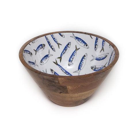 Shoeless Joe Mackerel Mango Wood Bowl 30cm - Image 3