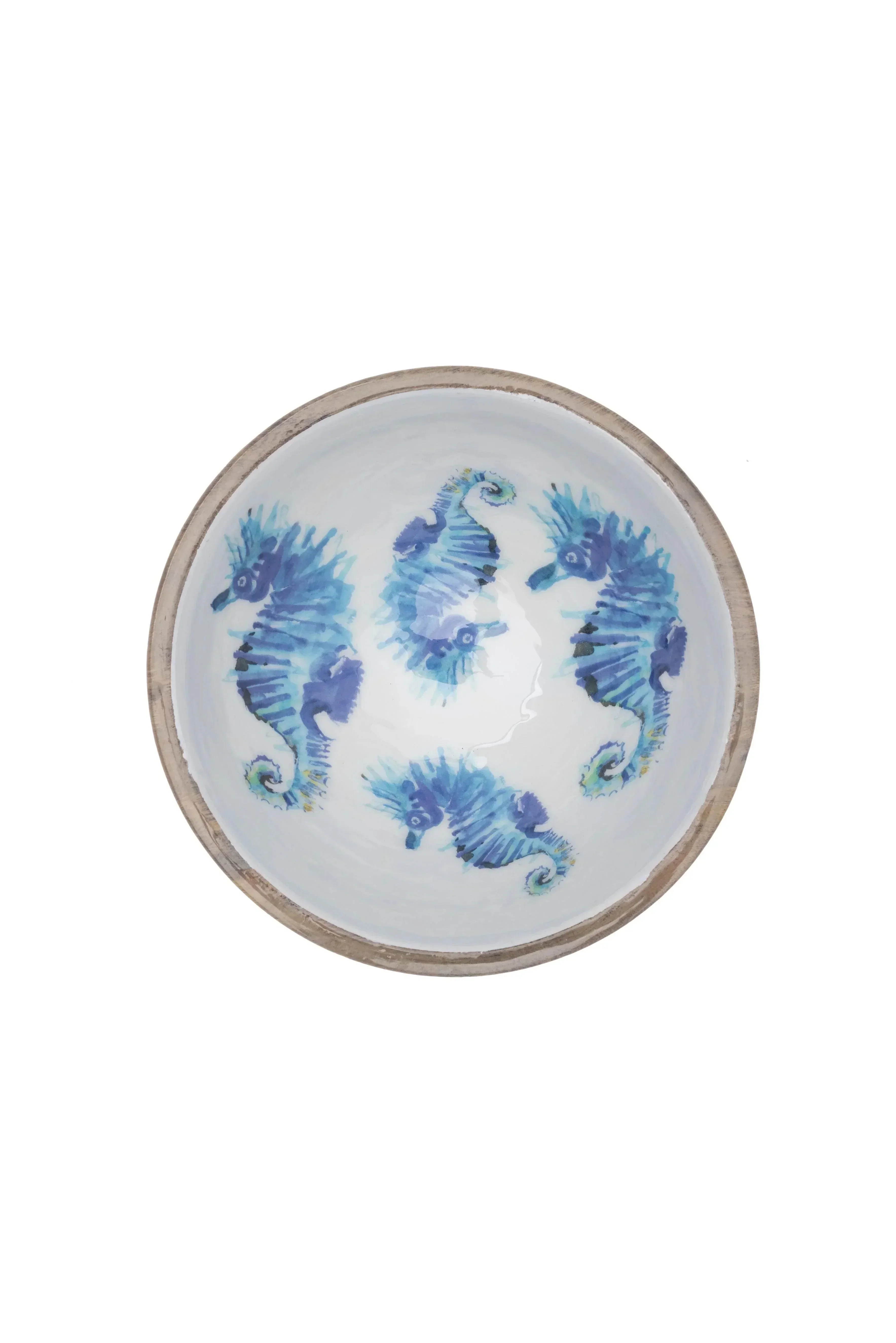 Shoeless Joe SeaHorse Mango Wood Bowl 25cm