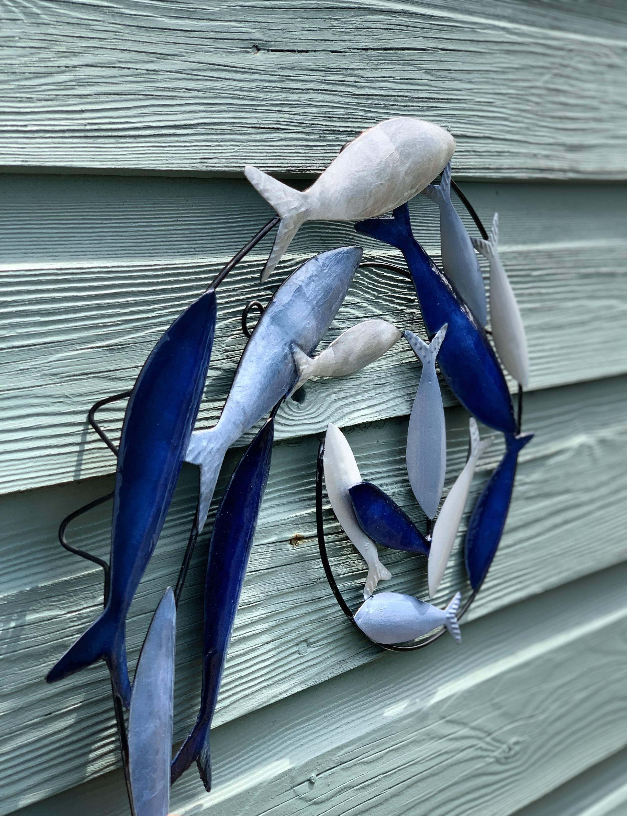 Shoeless Joe Shoal In Blues Swirl Wall Art - Image 3
