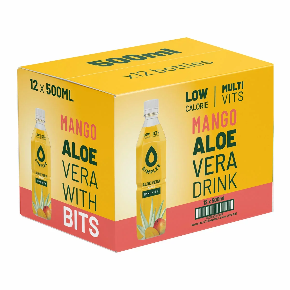 Simplee Aloe Vera Mango Drink (12x500ml)