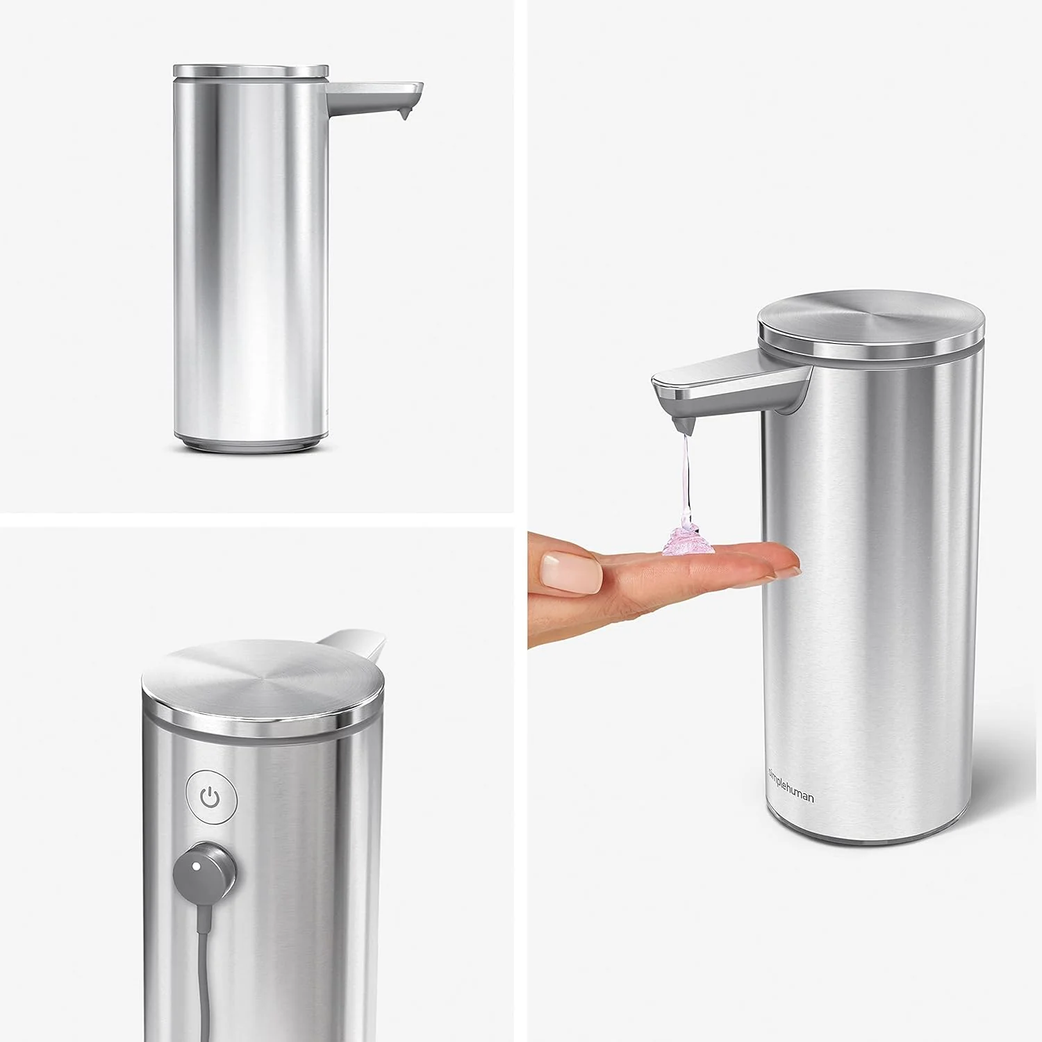 Simplehuman Automatic Hand Motion Liquid Soap Dispenser High-Grade Stainless Steel - Image 6
