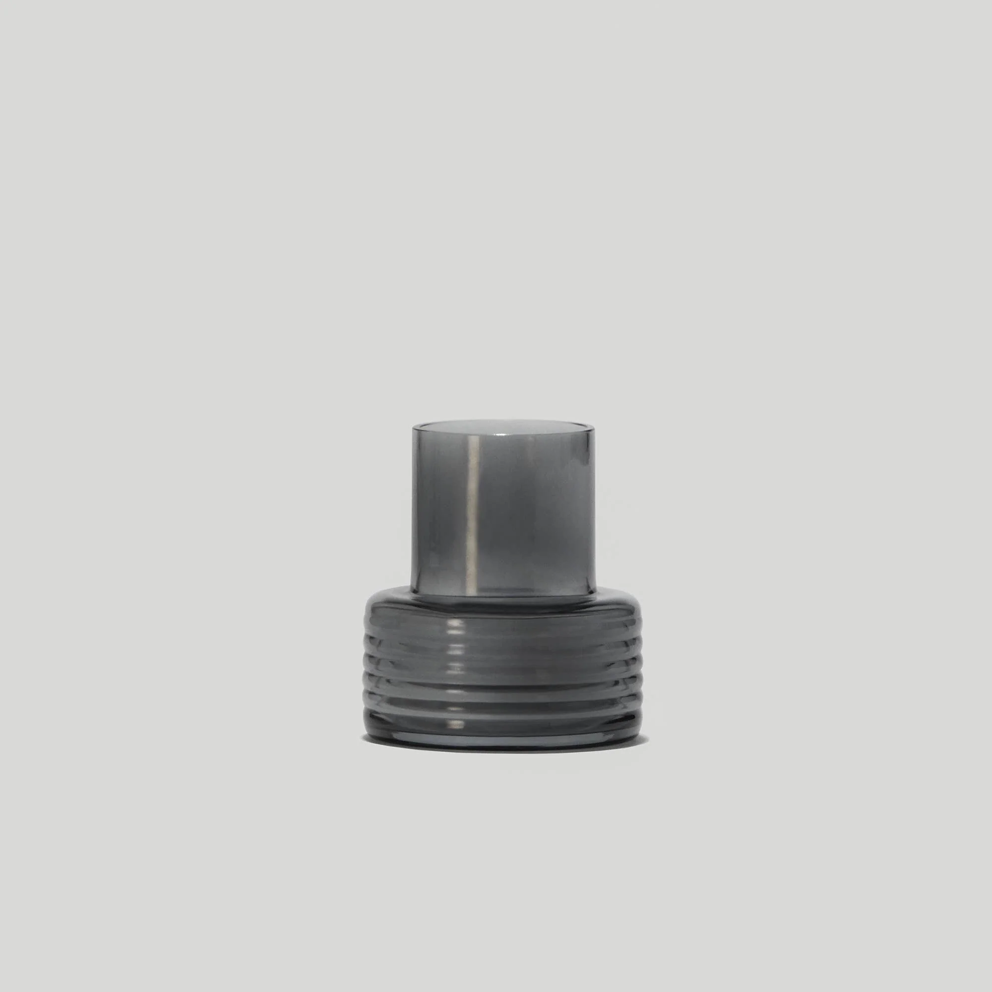 Glasscor - GLOW TOGETHER Small Glass Candle Holder in Smoked - Image 2