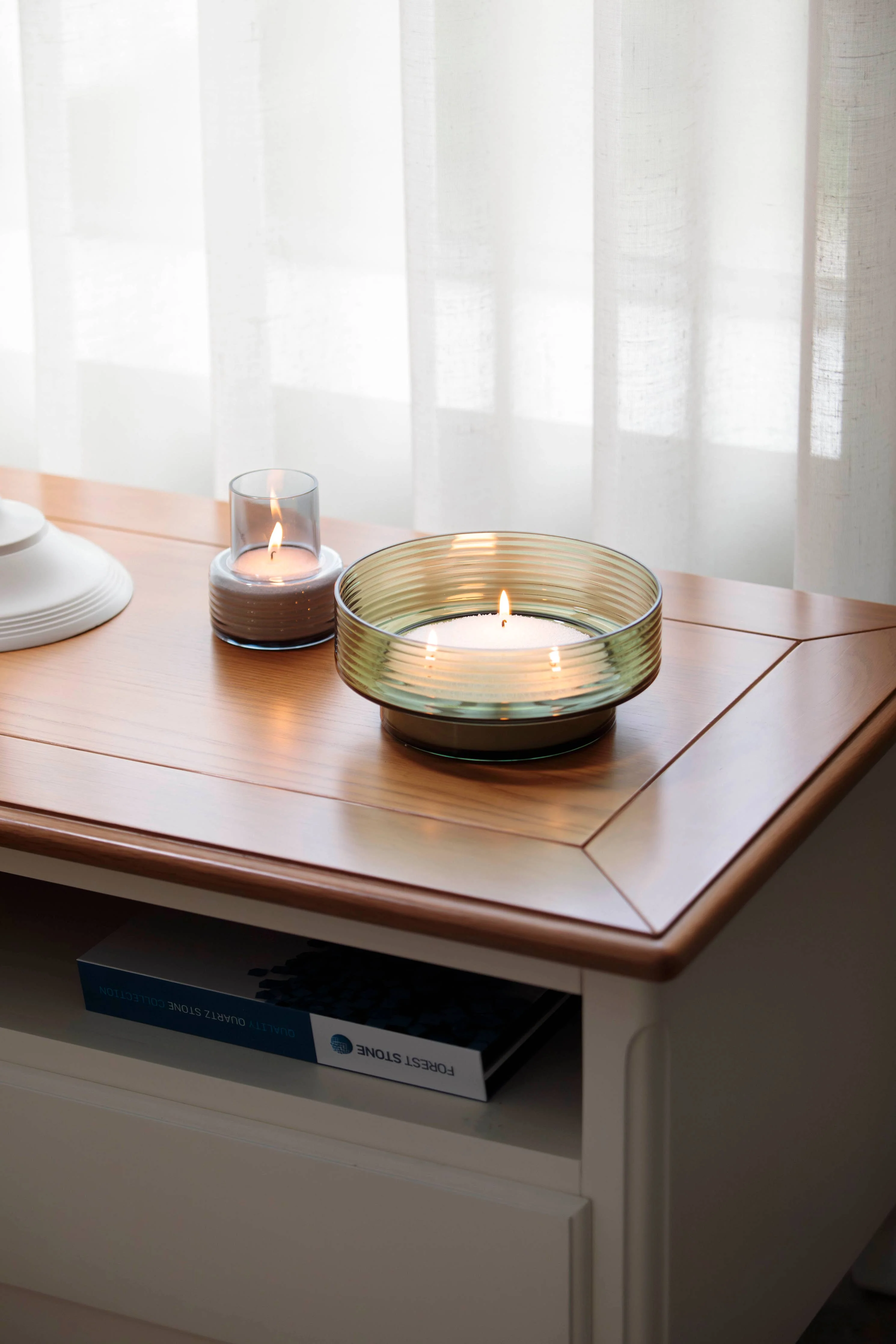 Glasscor - GLOW TOGETHER Small Glass Candle Holder in Smoked - Image 6