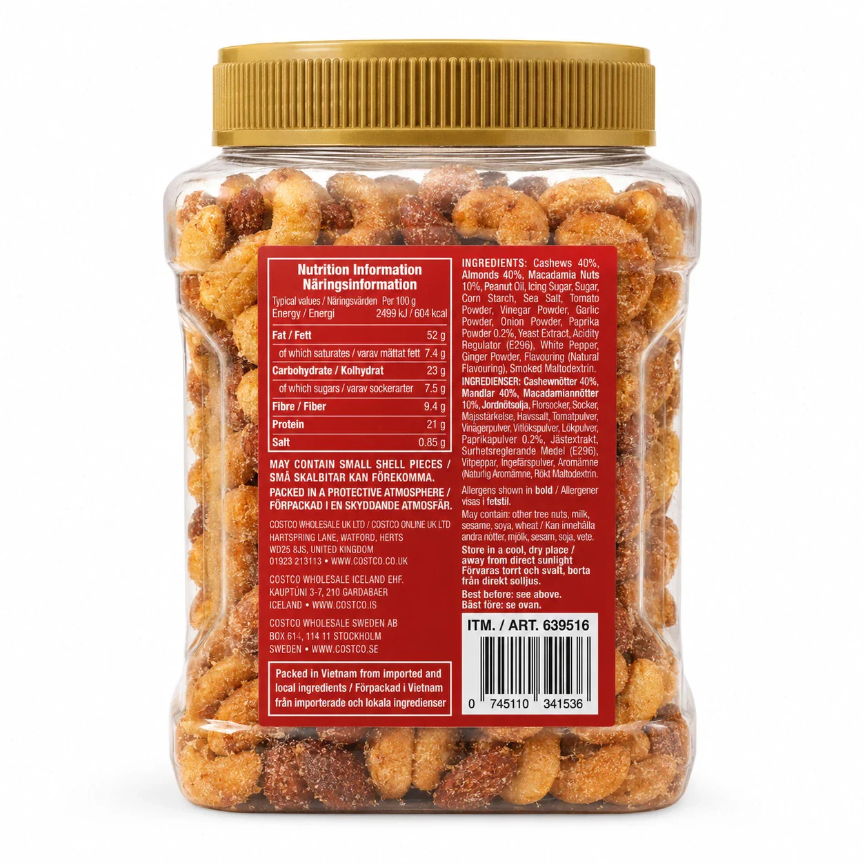 Smoked Paprika Flavoured Mixed Nuts (907g) - Image 2