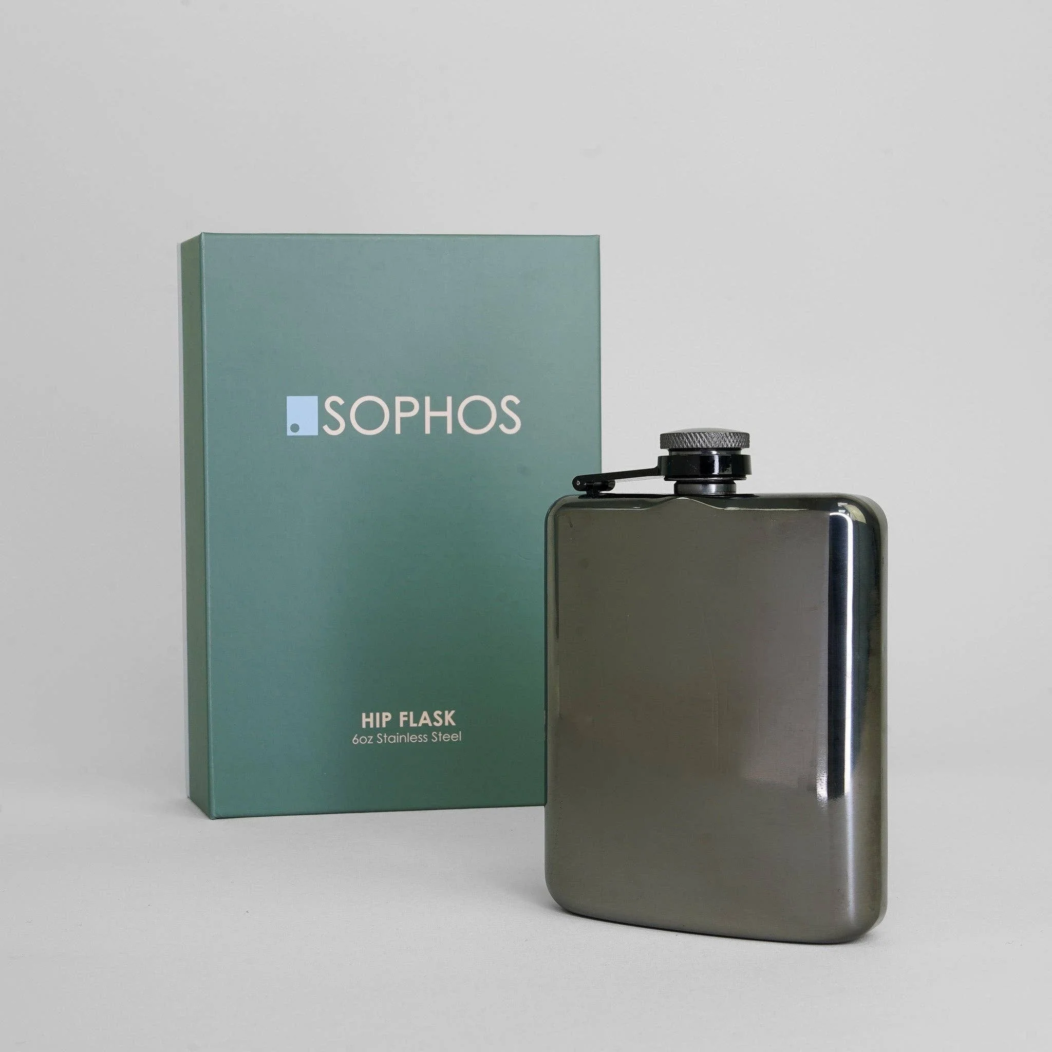 Sophos - Gunmetal Hip Flask (177ml)