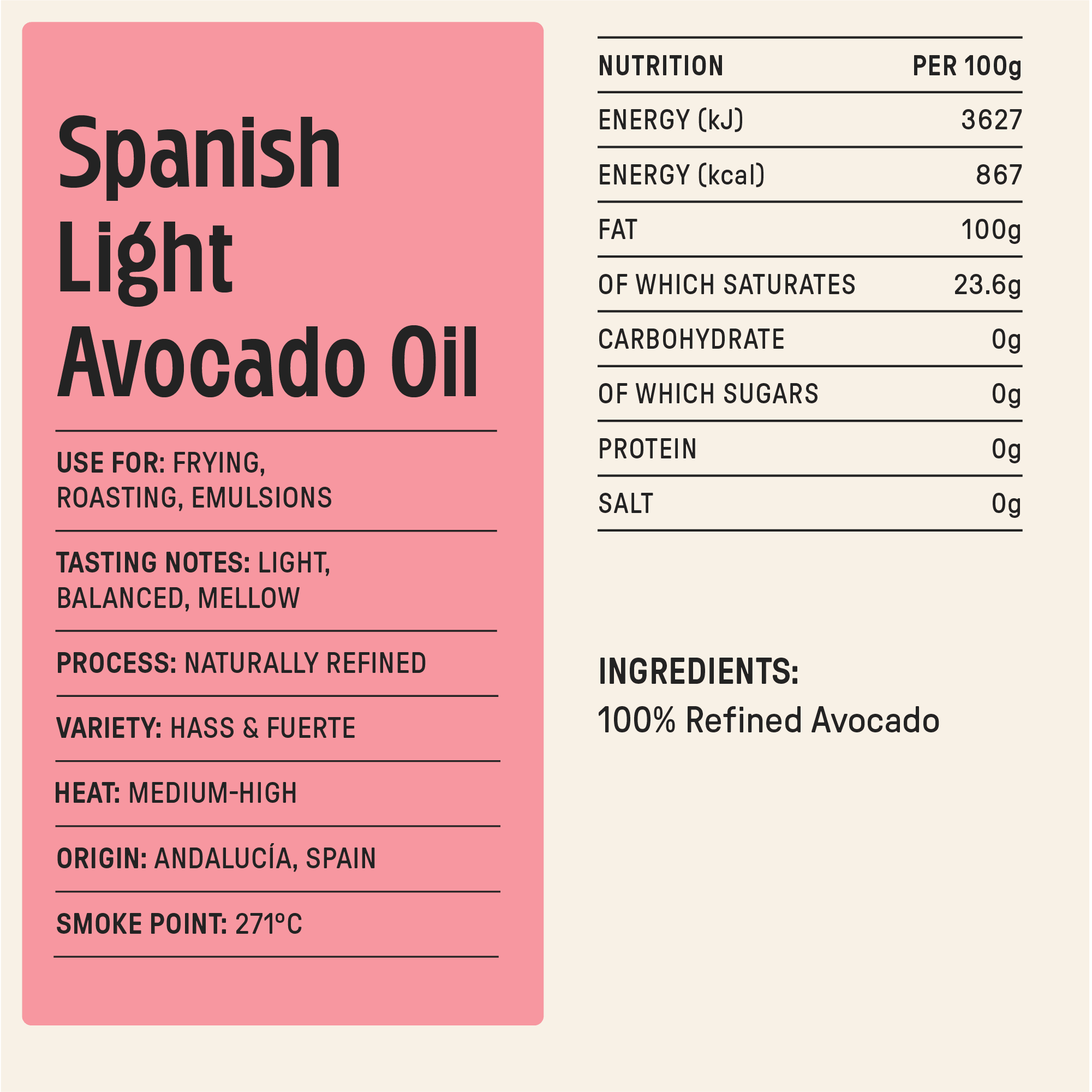 Good Phats Spanish Light Avocado Oil - Squeezy (750ml) - Image 4