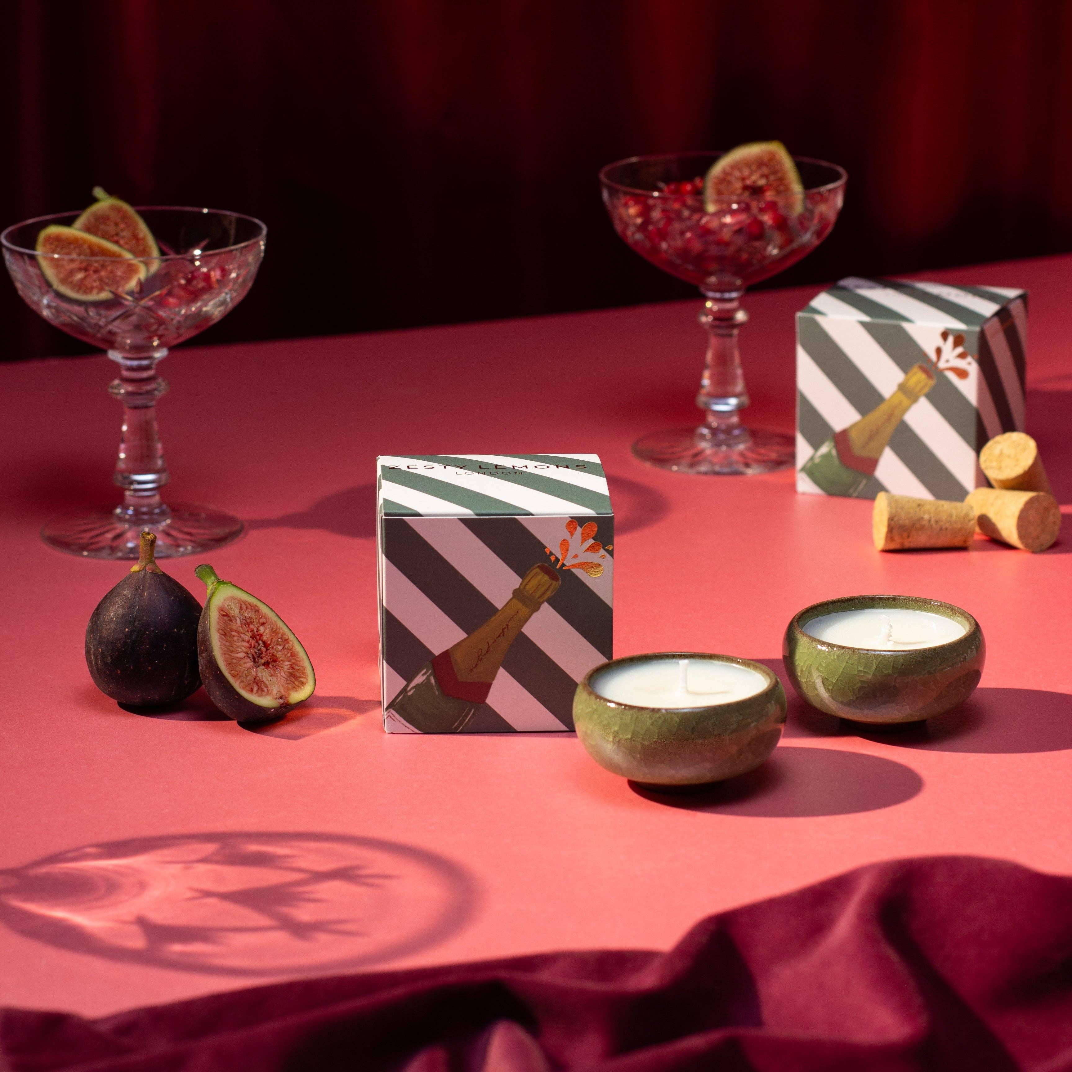 Zesty Lemons Sparkle Season: Celebrate Tea Lights (Box of 2) - Pink Fizz & Polemo - Image 4