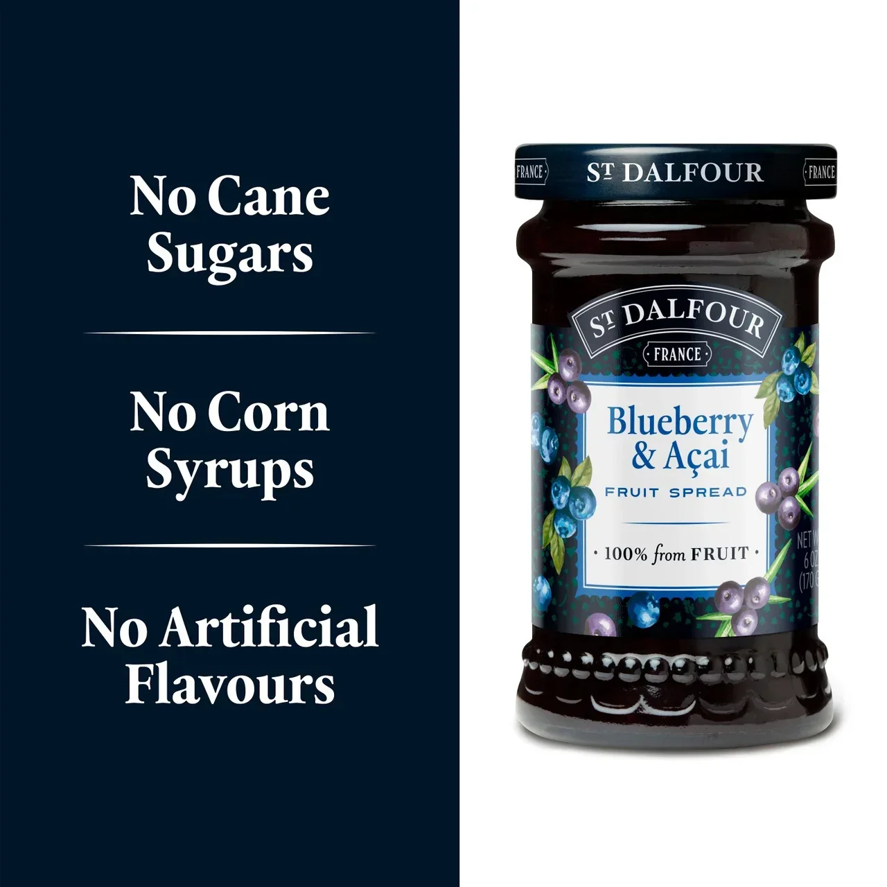 St Dalfour Blueberry & Acai Fruit Spread (170g) - Image 5