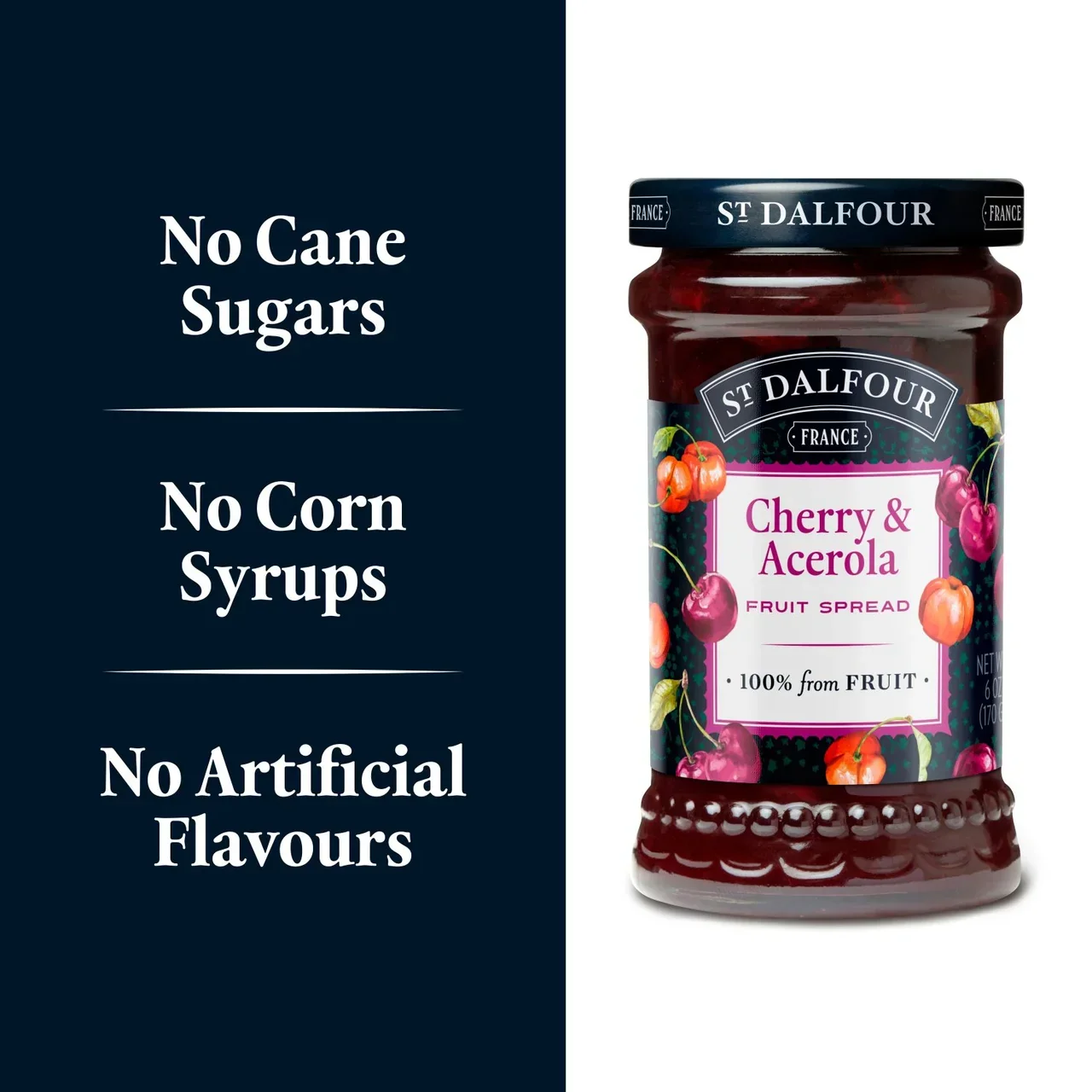 St Dalfour Cherry & Acerola Fruit Spread (170g) - Image 4