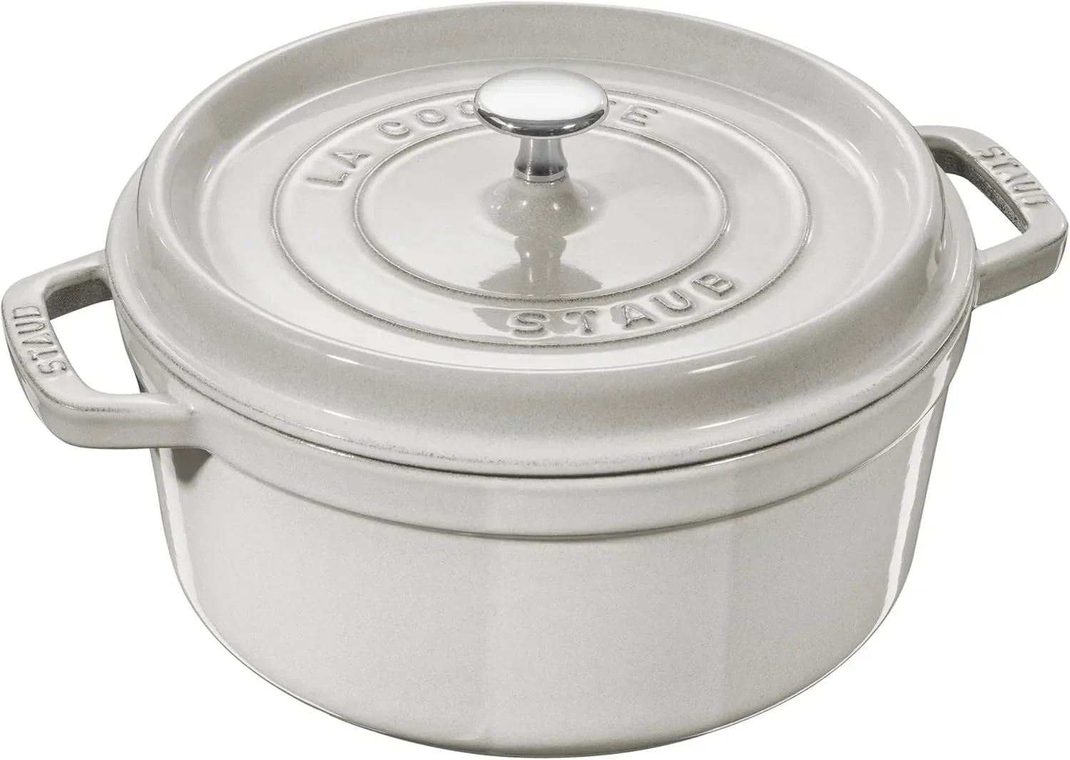 Staub Shallow La Cocotte in White Truffle - 26cm (3.7L)